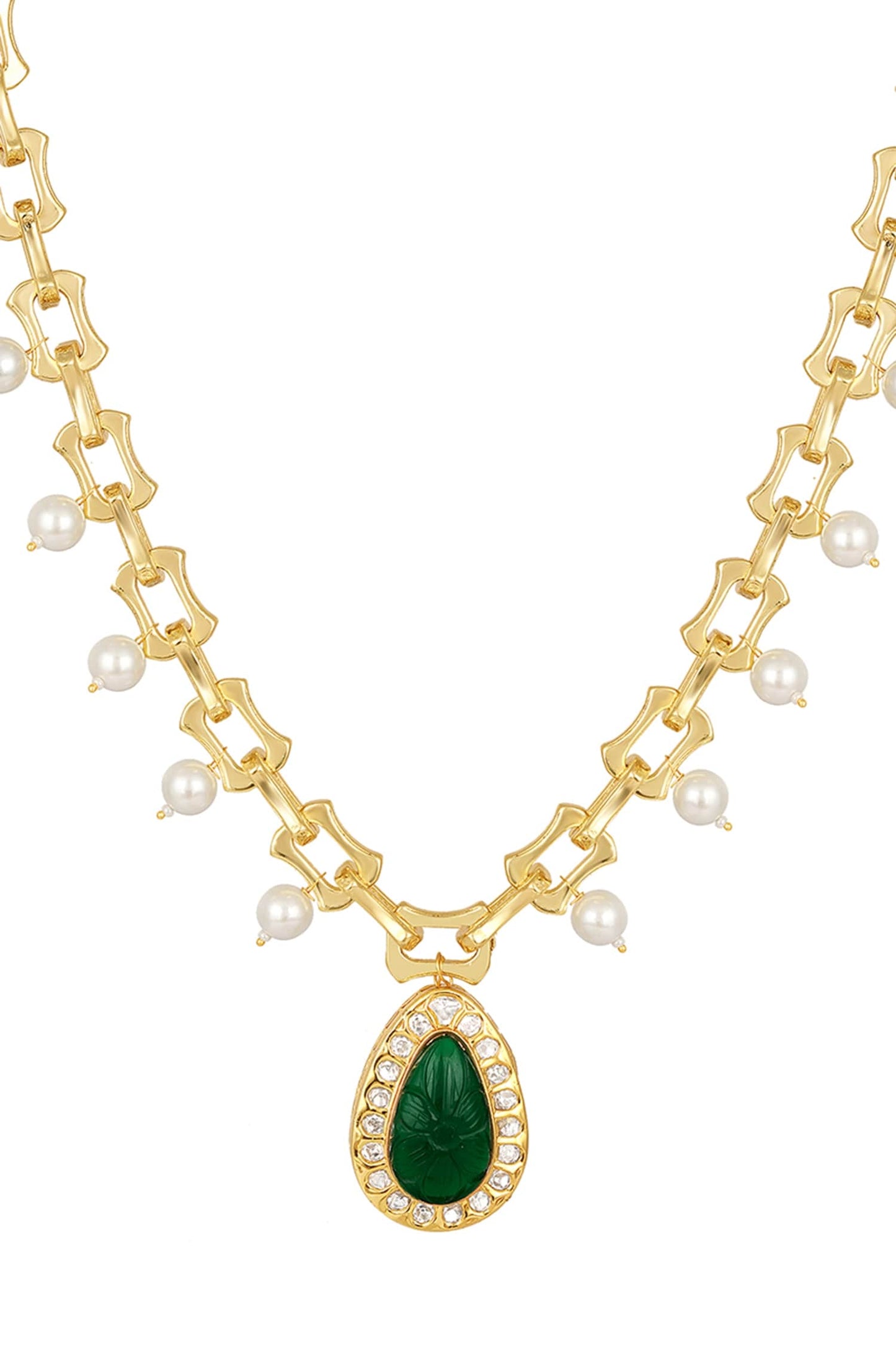 Stone Embellished Pendant Necklace