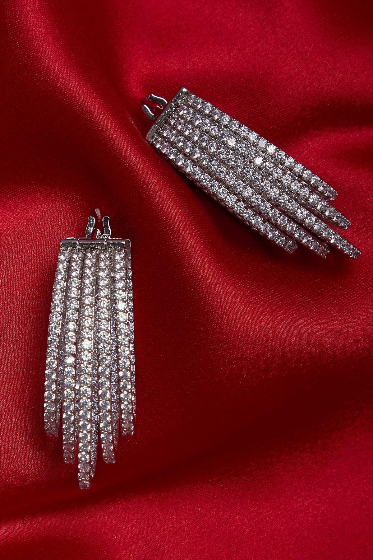 Layered Crystal Hoop Earrings