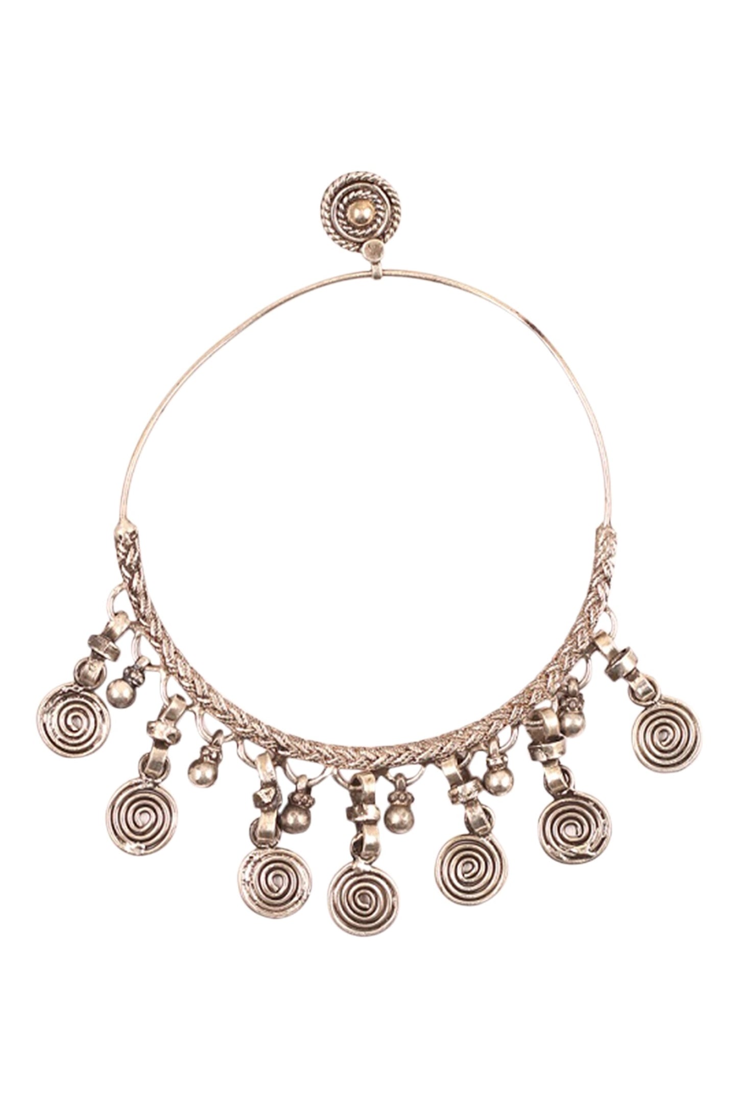 Circular drop earrings