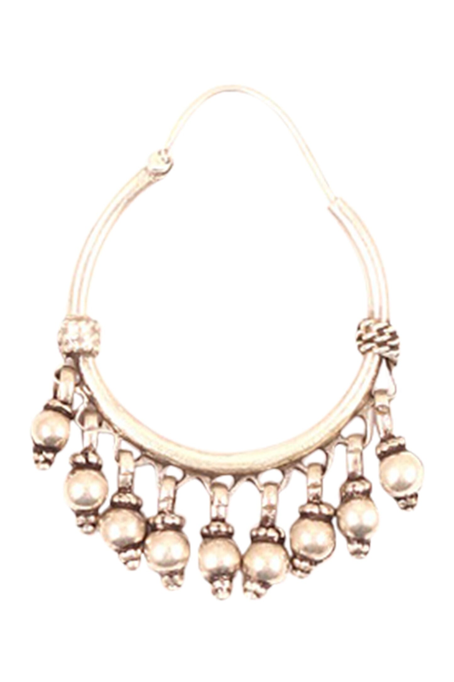 Bead strung loop earrings