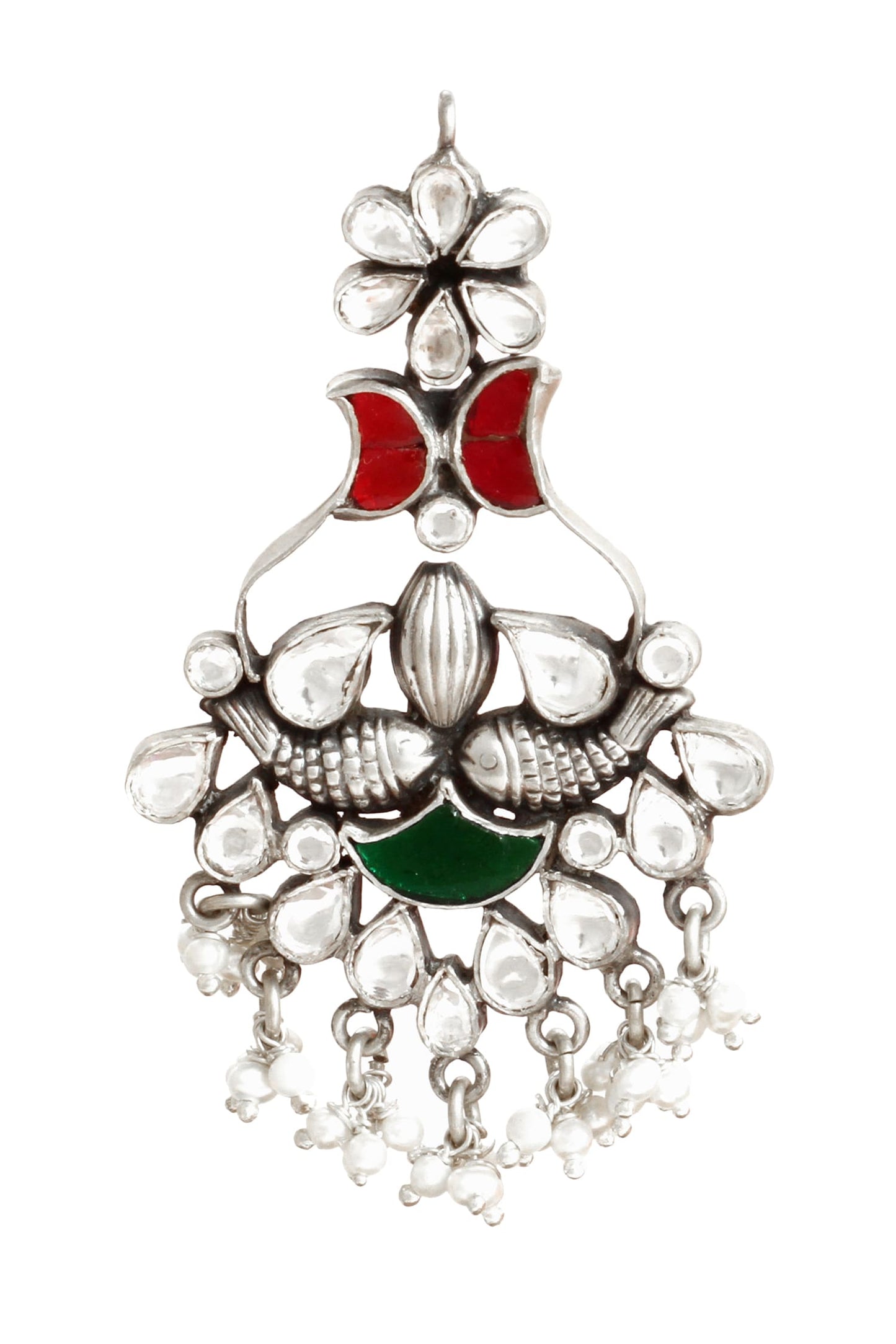 Handmade Kundan Floral Danglers