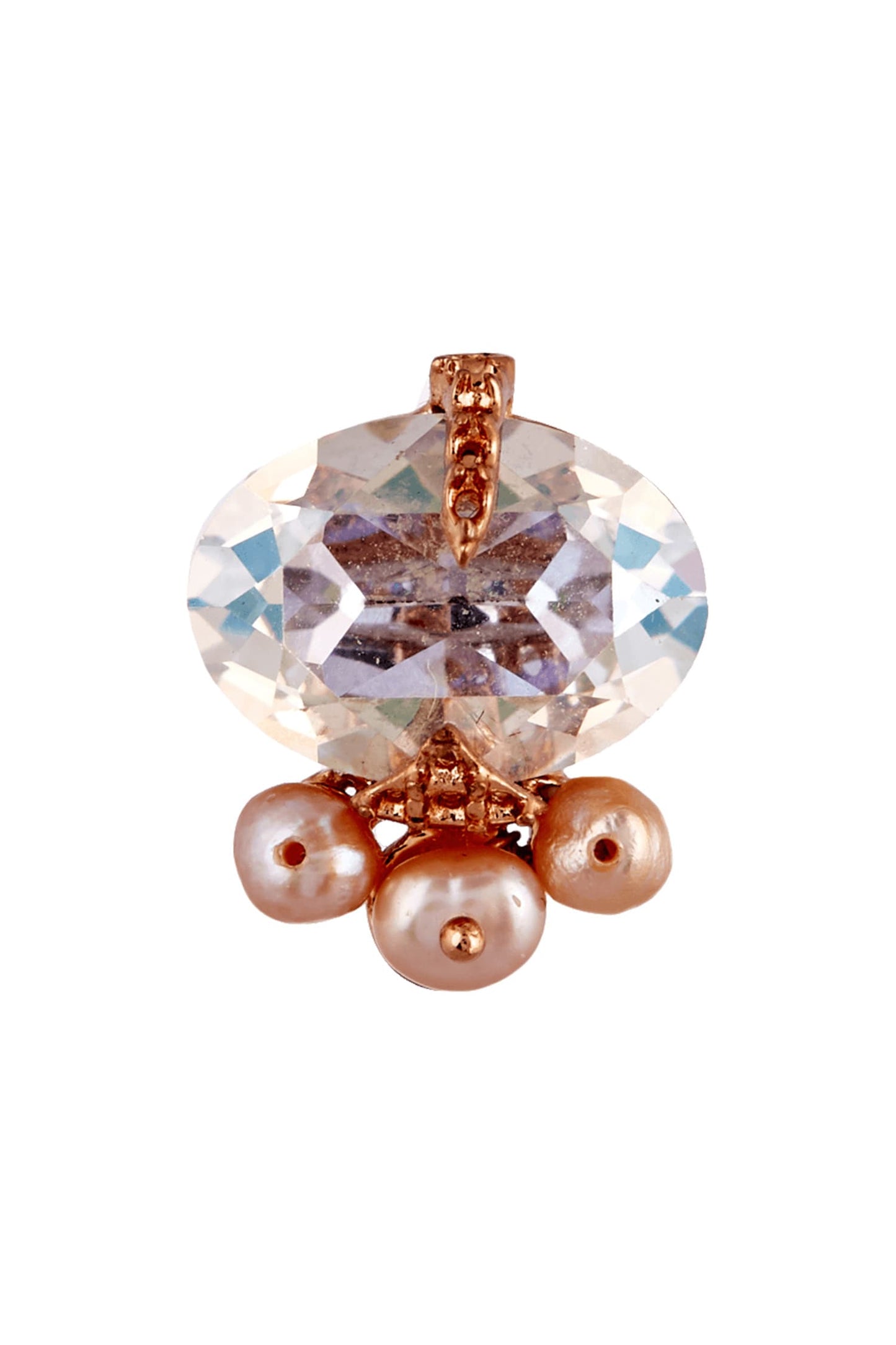 Amber Rouge Crystal Studs