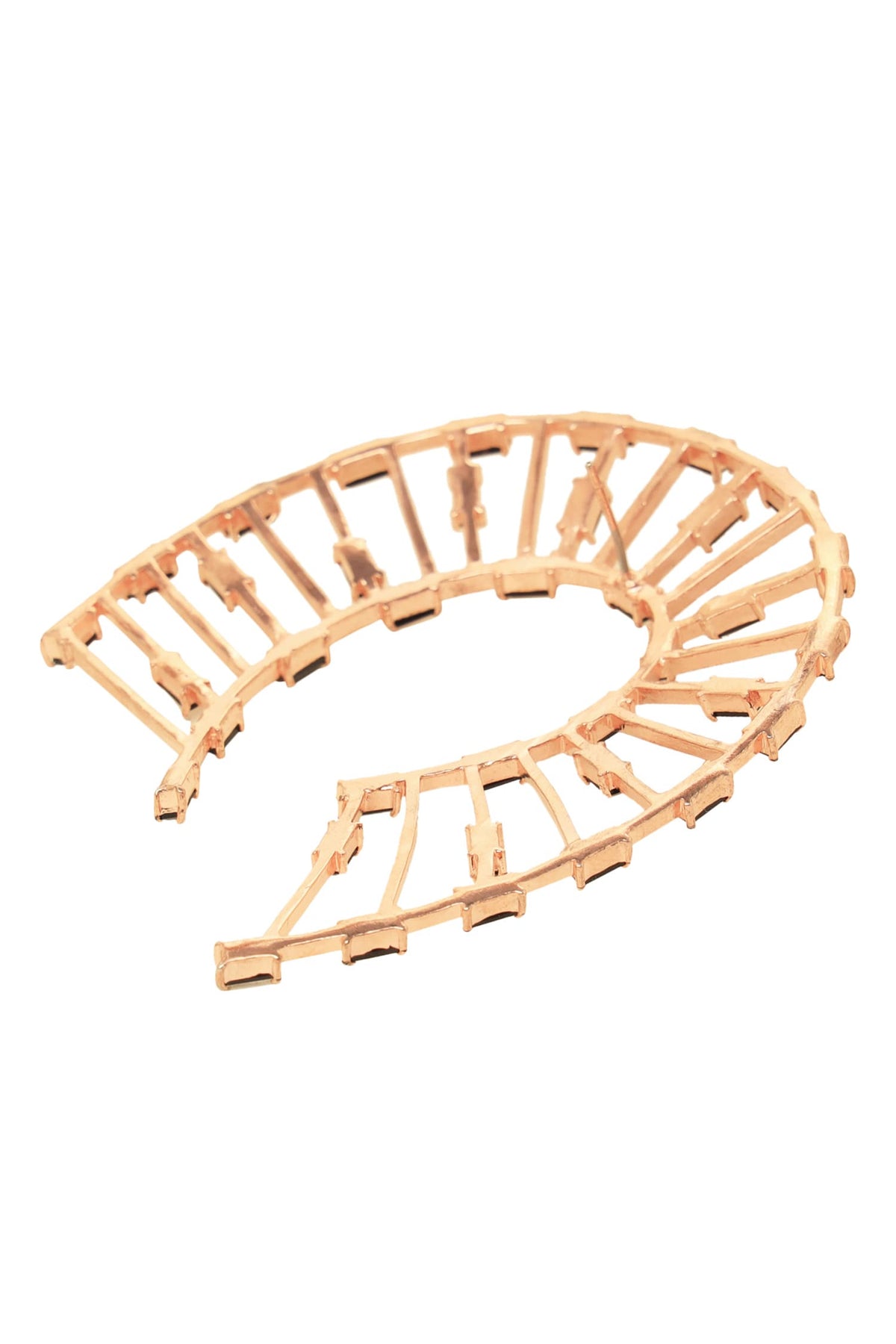 Horseshoe Shaped Studded Earrings