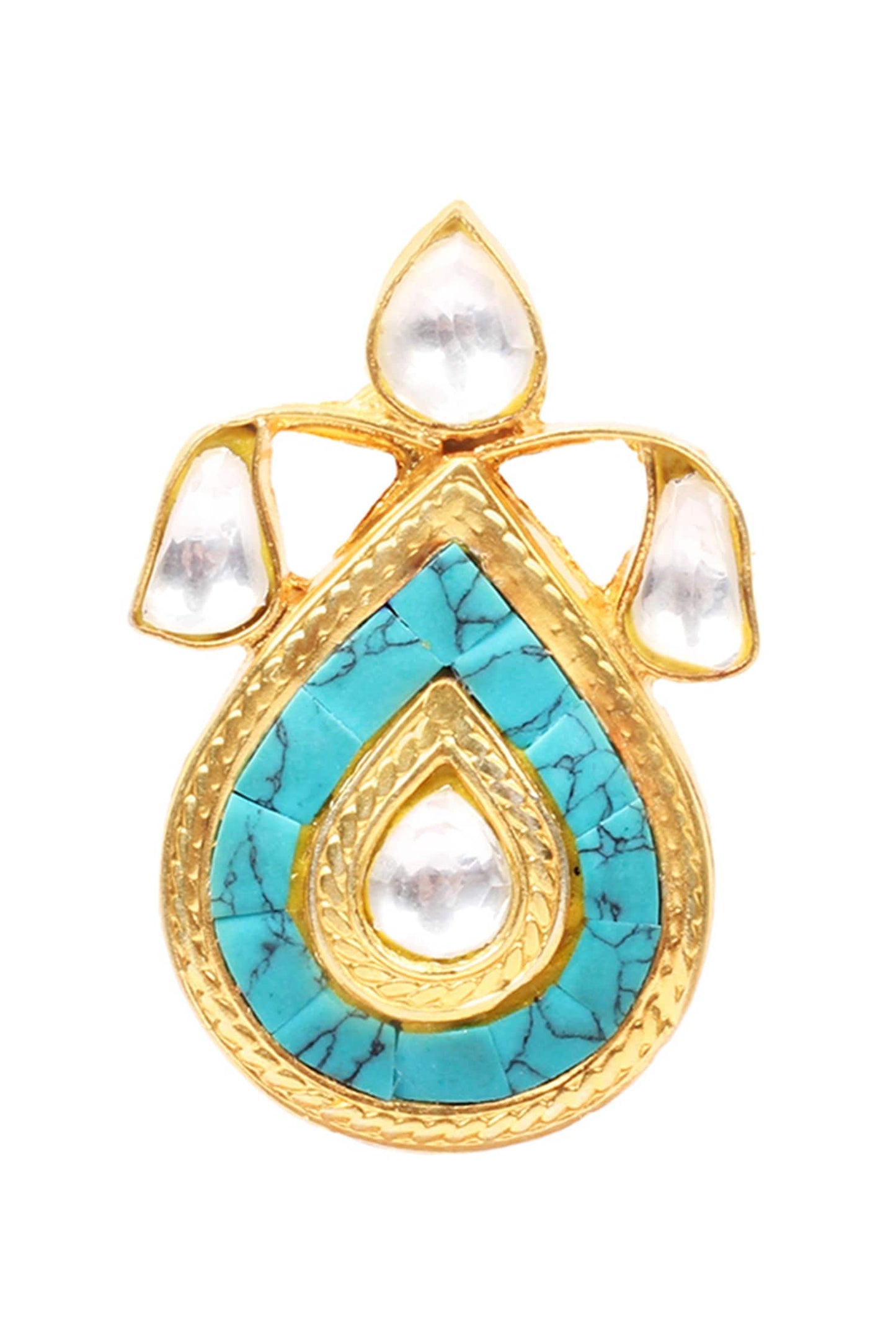 Handcrafted Stone Teardrop Studs