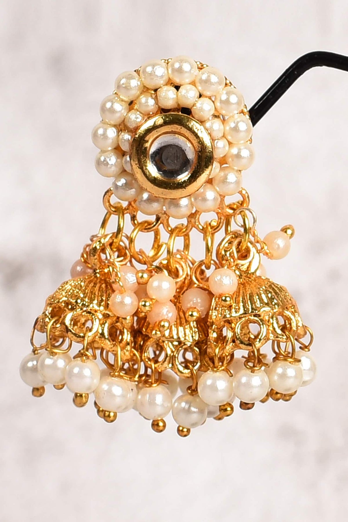 Kundan Embellished Jhumkis