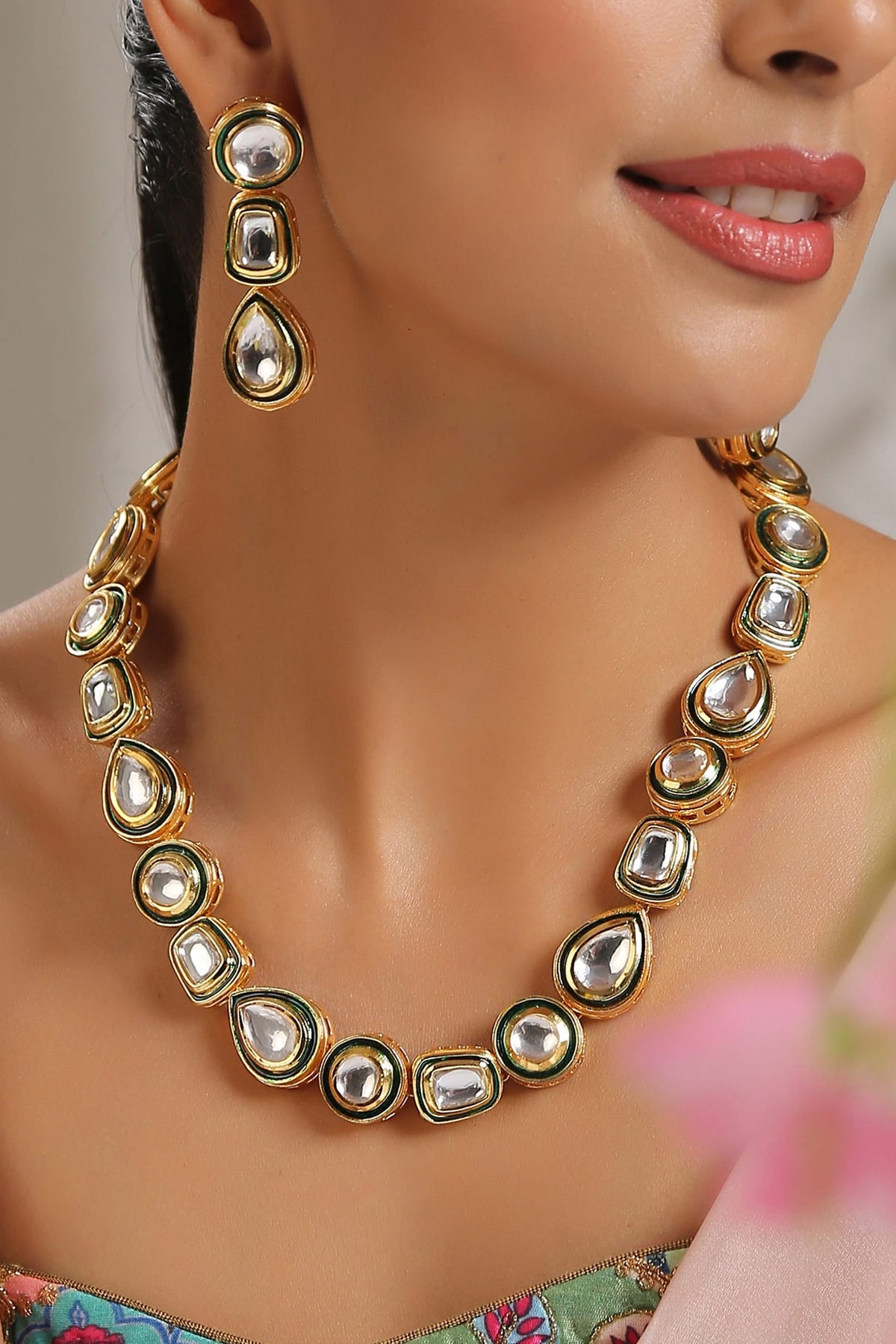 Kundan Necklace Jewellery Set