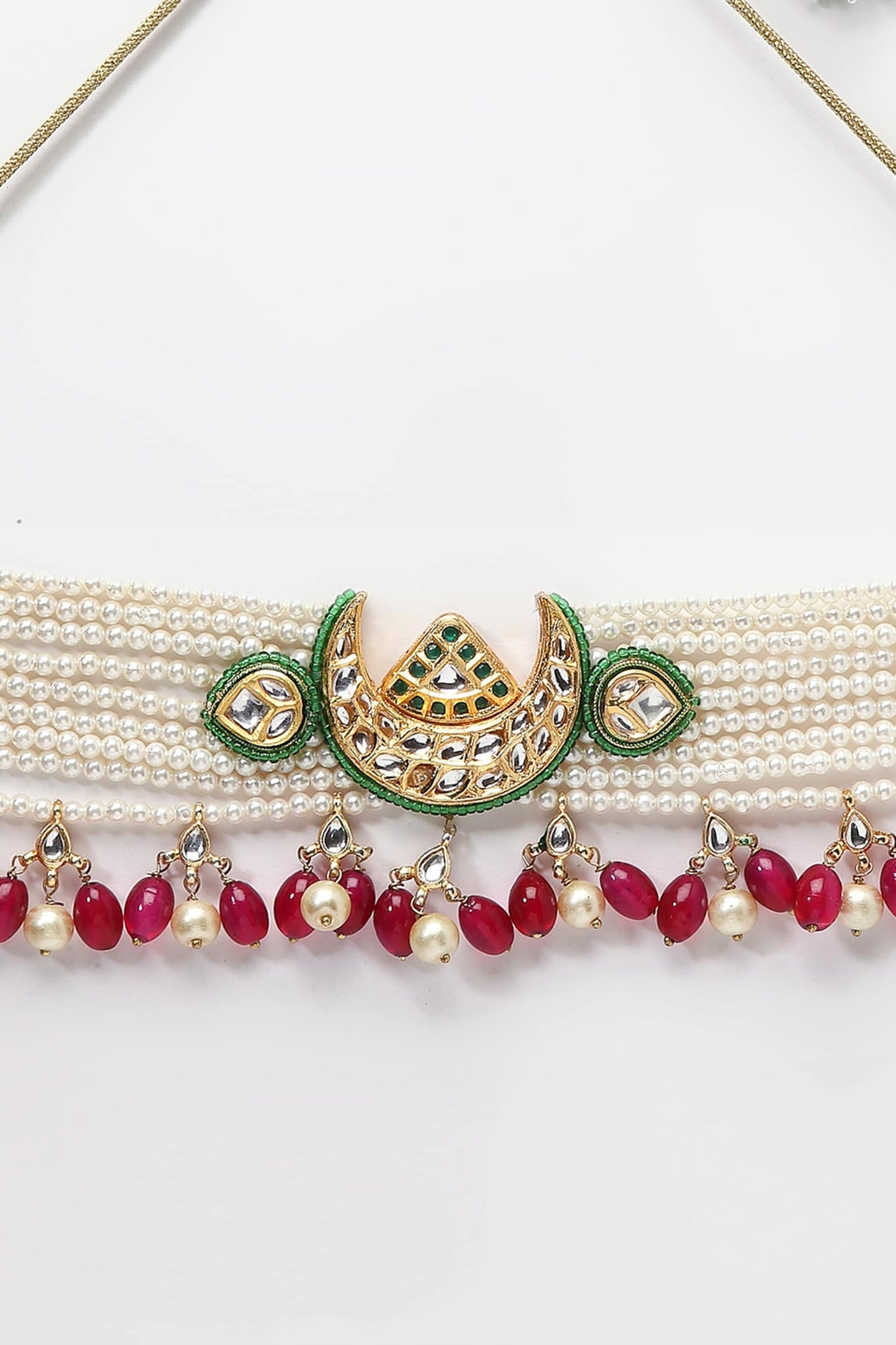 Crescent Moon Kundan Choker