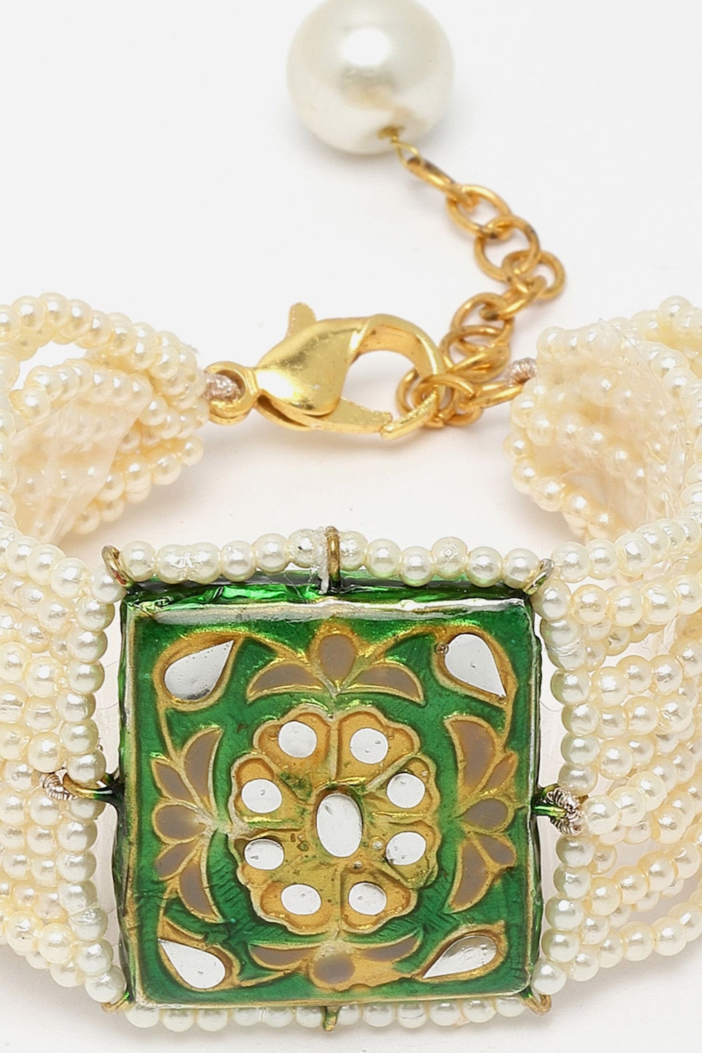 Multi Layered Pearl Stone Bracelet
