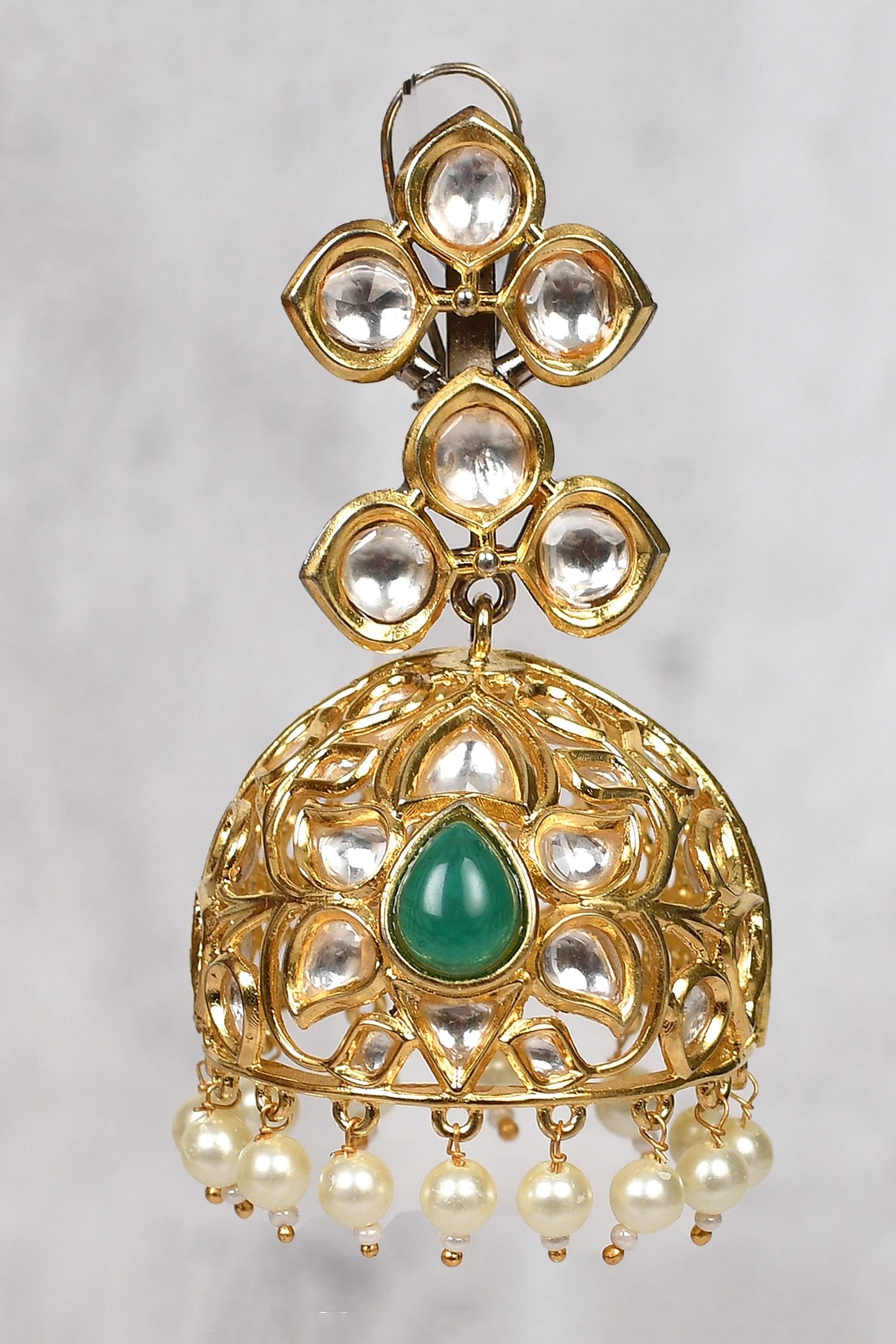 Kundan Floral Jhumkas
