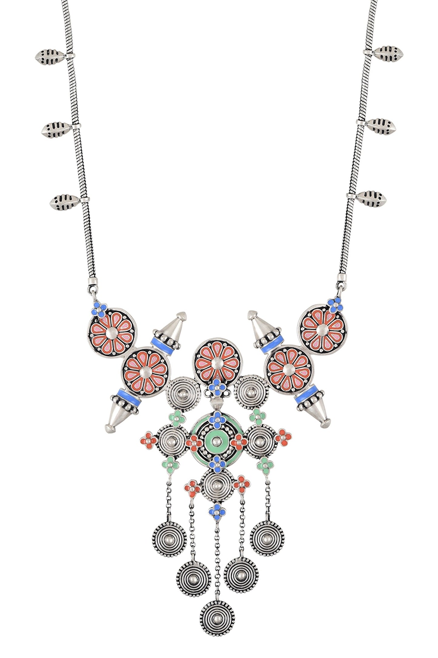 Multi Enamel Coin Necklace