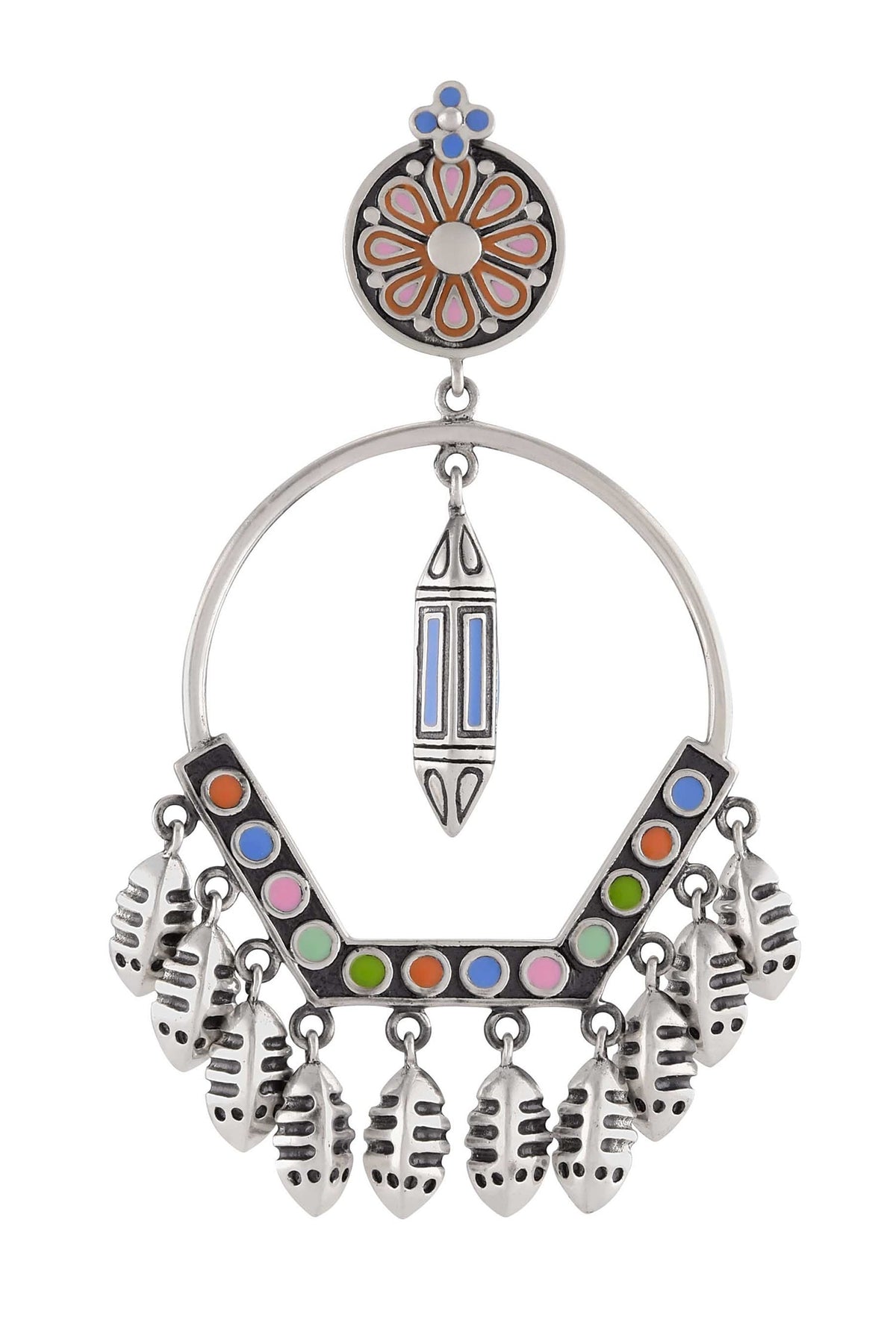 Enamel Taveez Fish Earrings