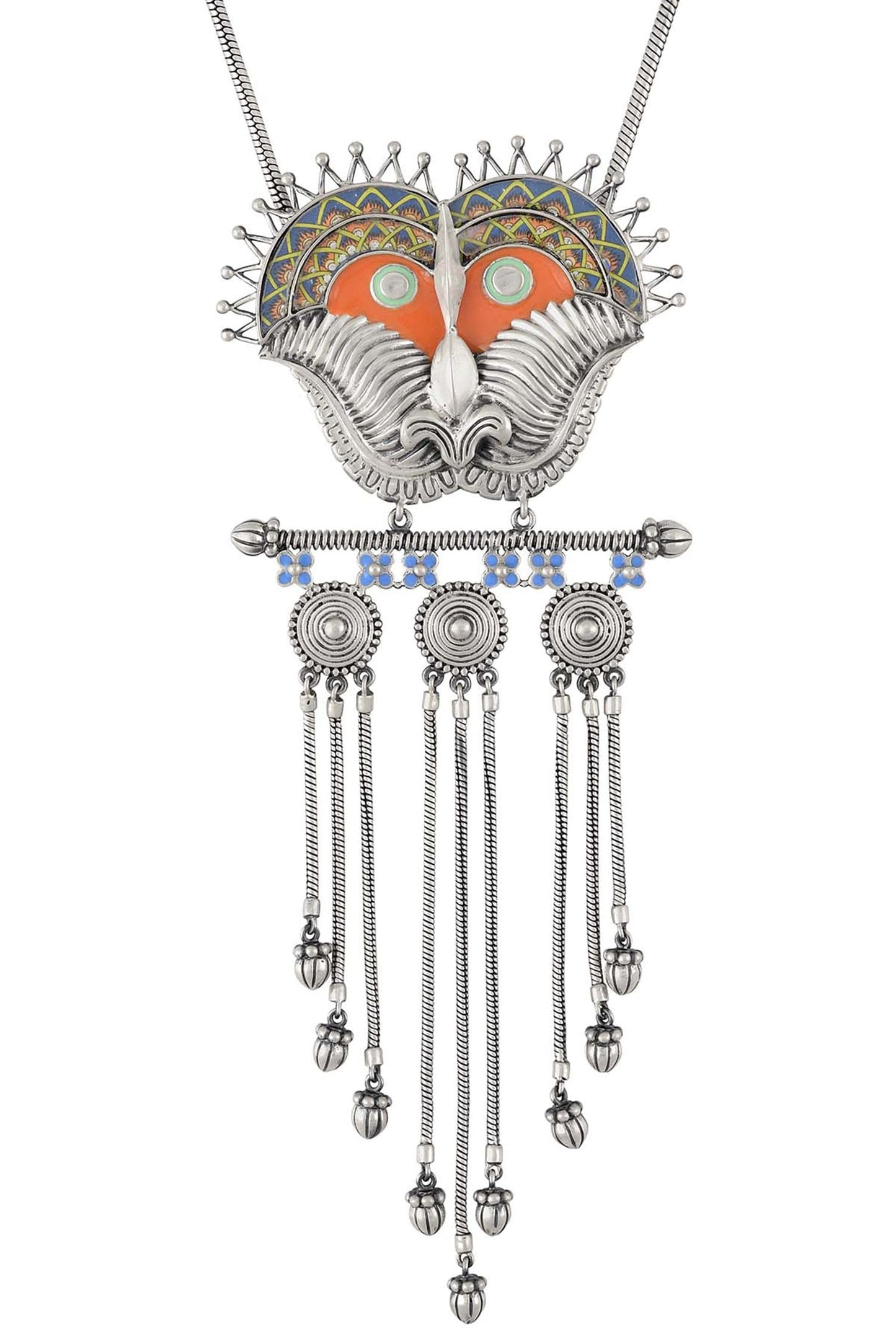 Kirti Mukha Coin Tassel Necklace