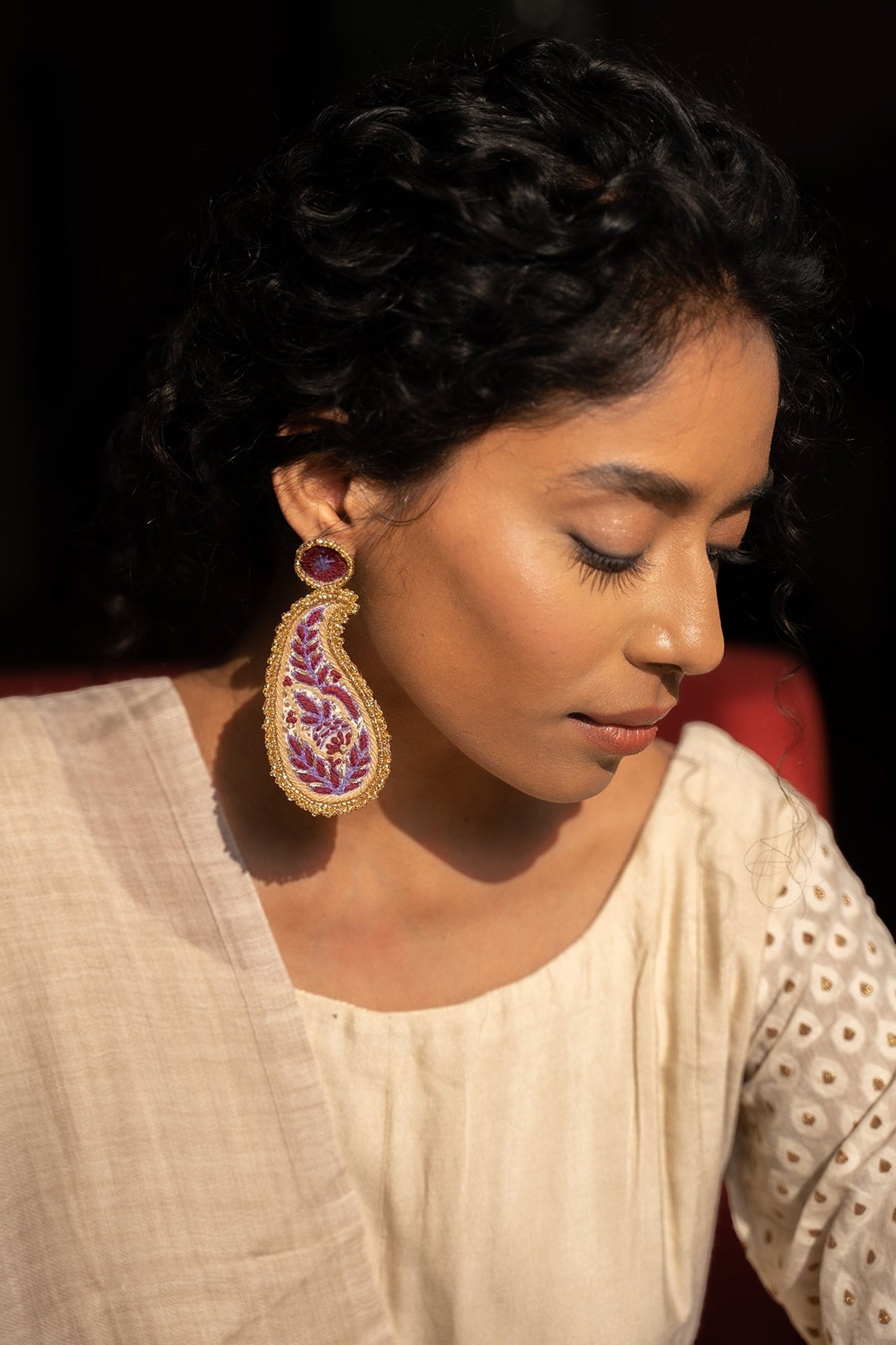 Handcrafted Paisley Shape Earrings