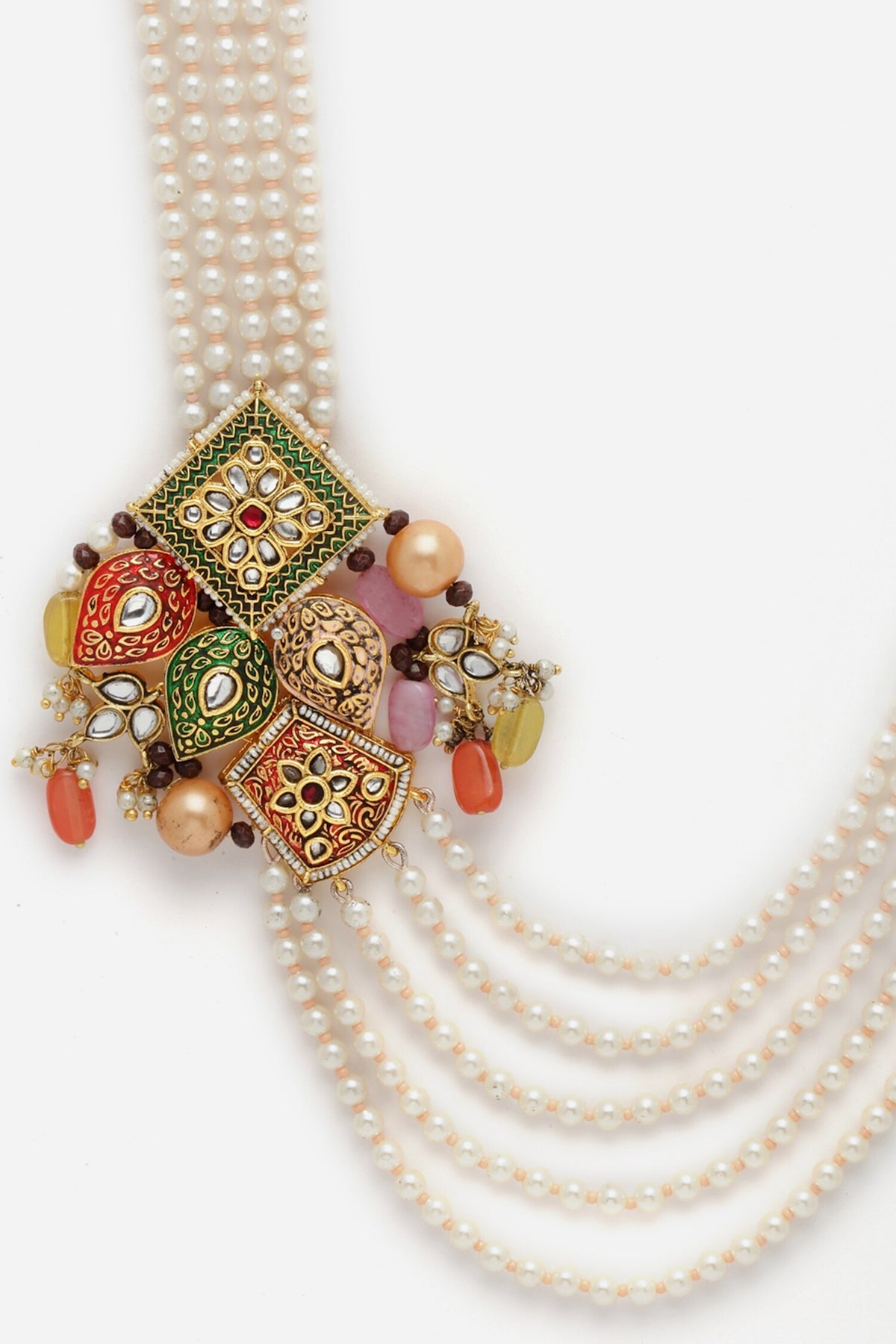 Pearl Embellished Layered Necklace
