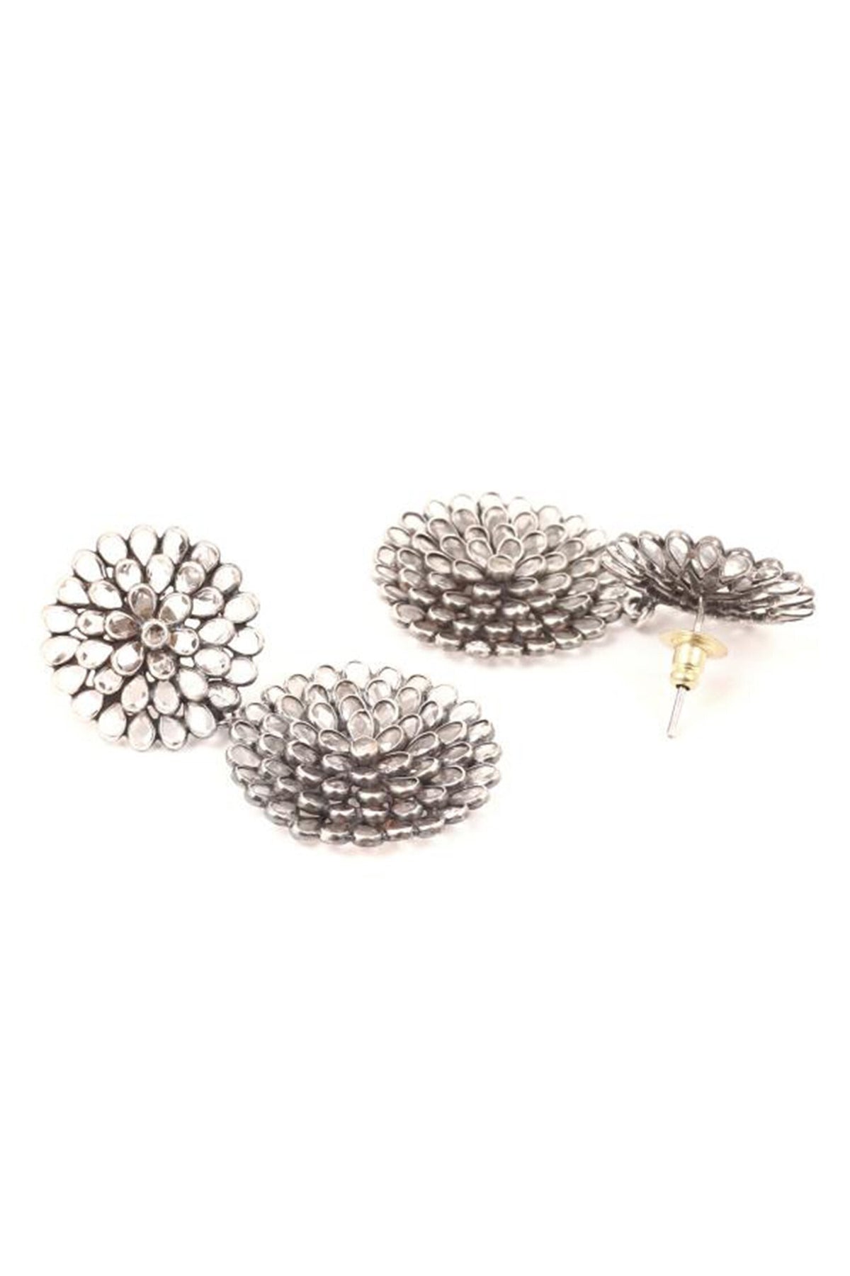 Floral Stone Embellished Earrings