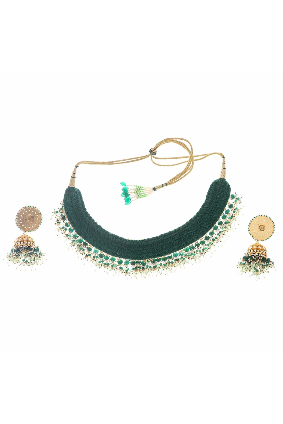 Crescent Kundan Embellished Choker Set