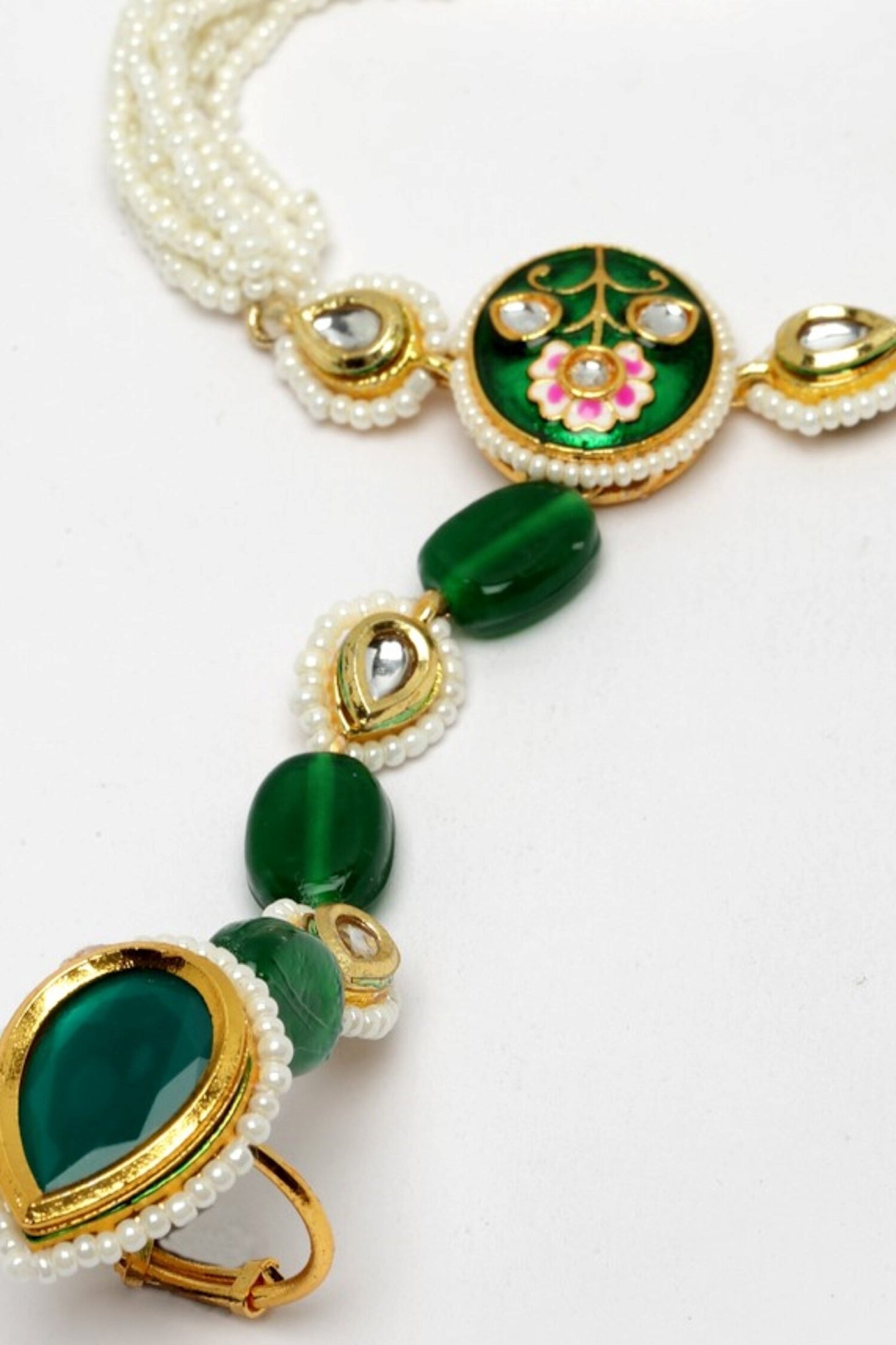Floral Meenakari Work Haathphool