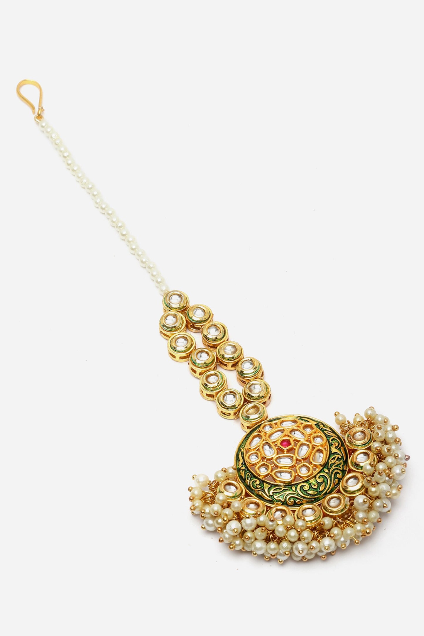 Kundan & Pearl Embellished Maangtikka
