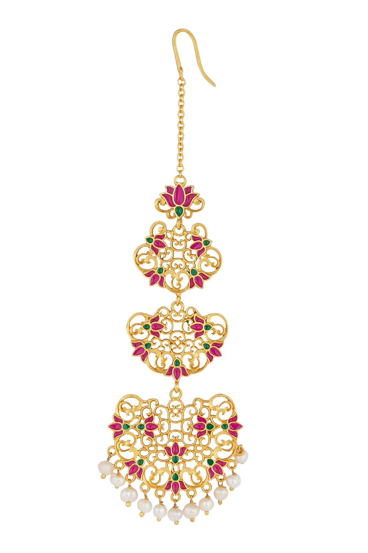 Enamel Lotus Maangtikka