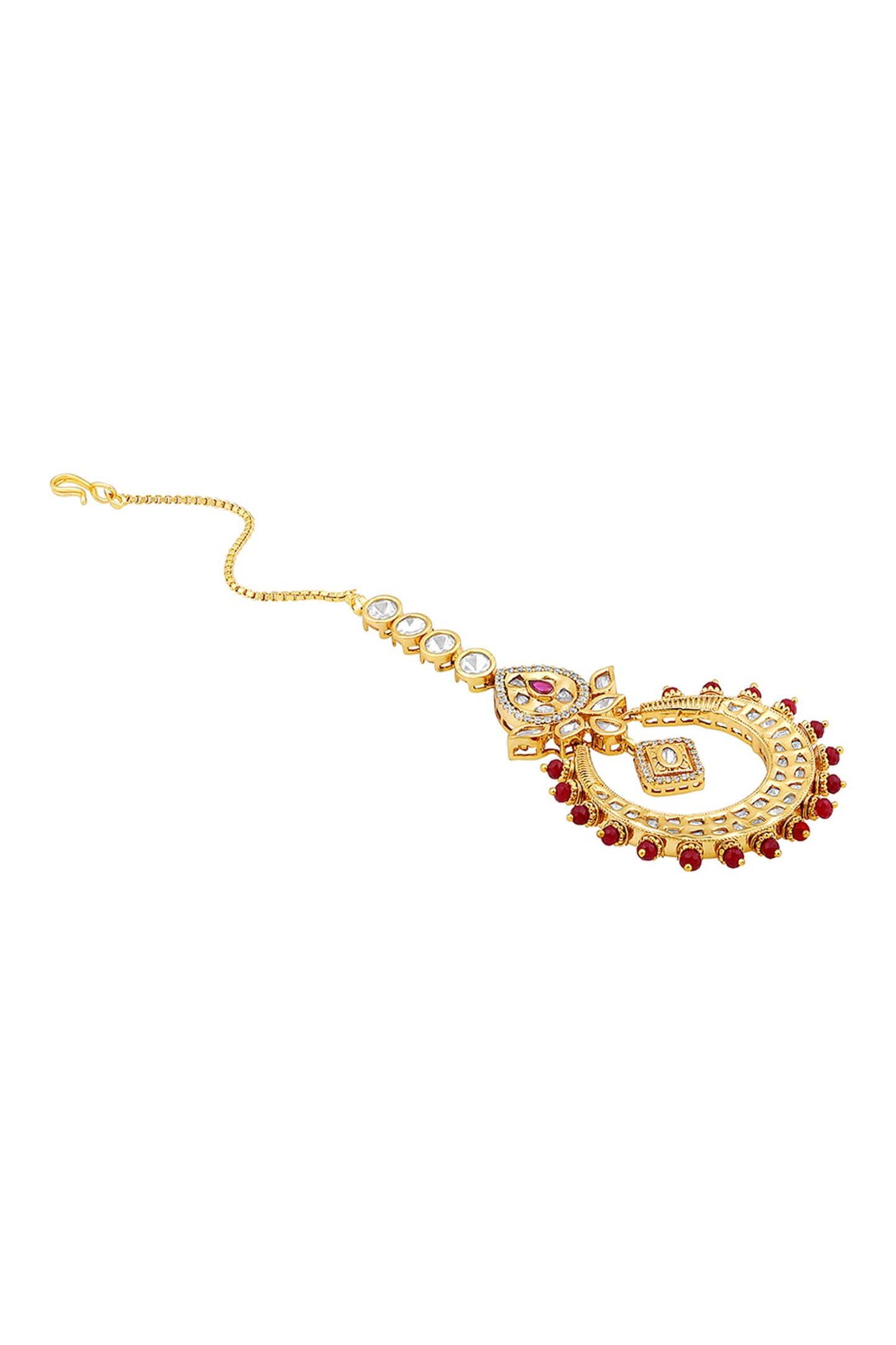Crecent Kundan Polki Studded Maagtikka