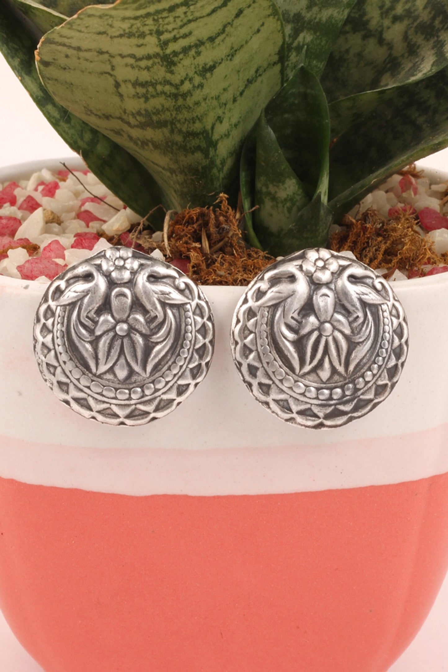 Handcrafted Carved Studs