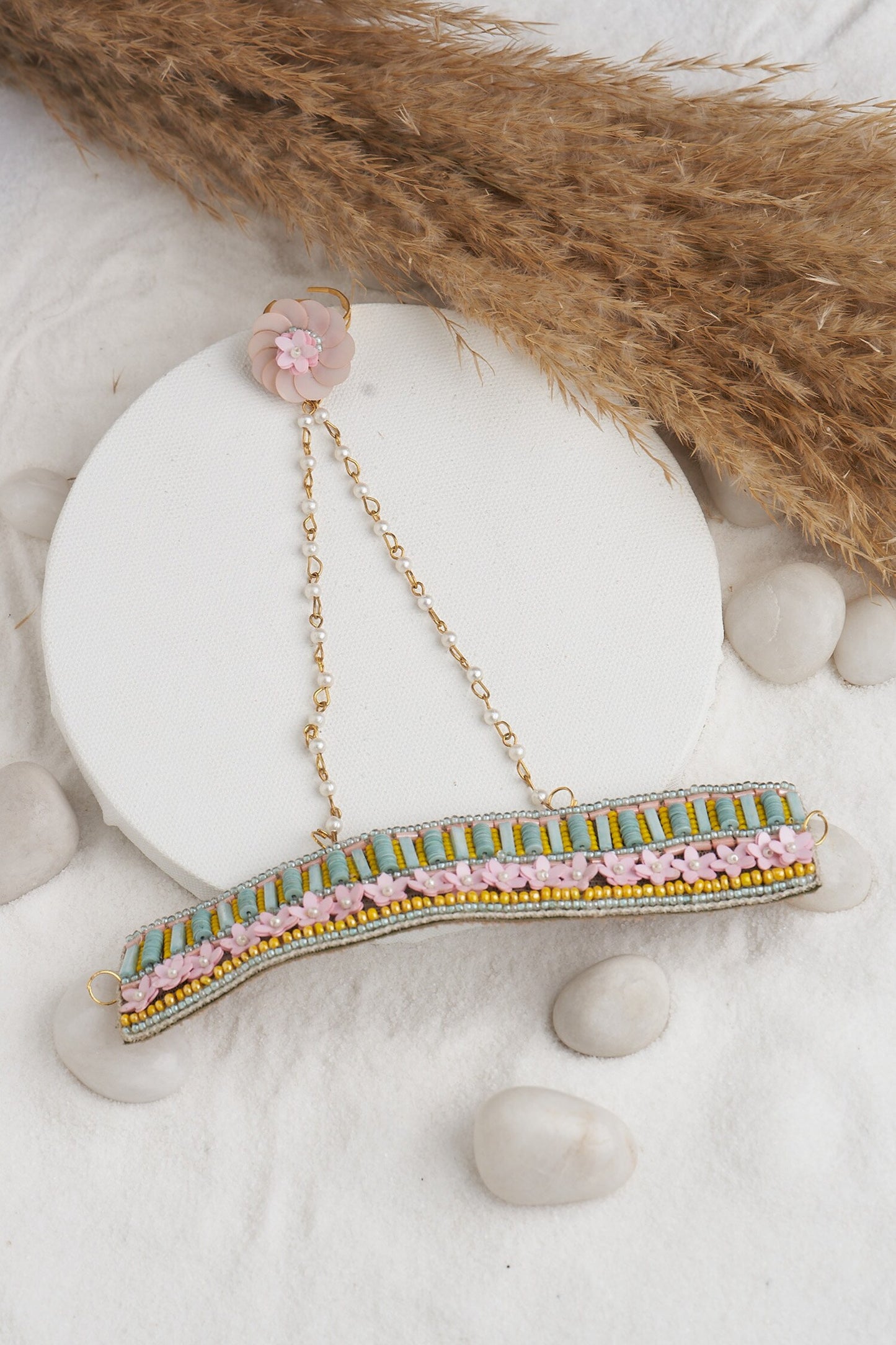 Bead & Sequin Embellished Haathphool