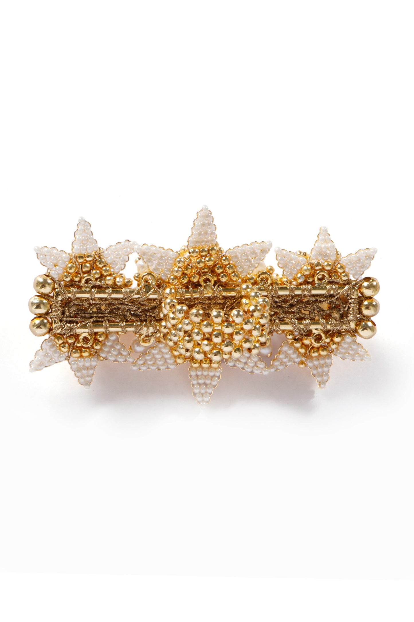 Pavalam Pearl Embroidered Ring