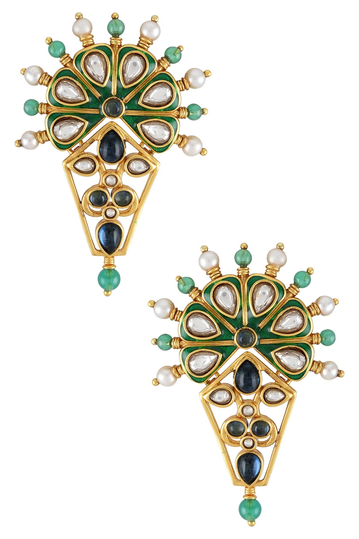 Mahreen Glass Embellished Earrings