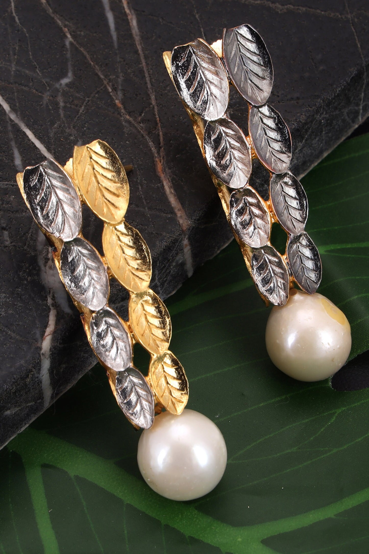Leaves Carved Earrings