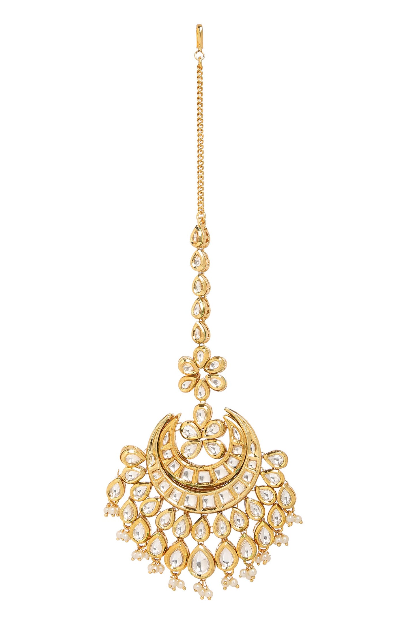 Kundan Pearl Embellished Jewellery Set