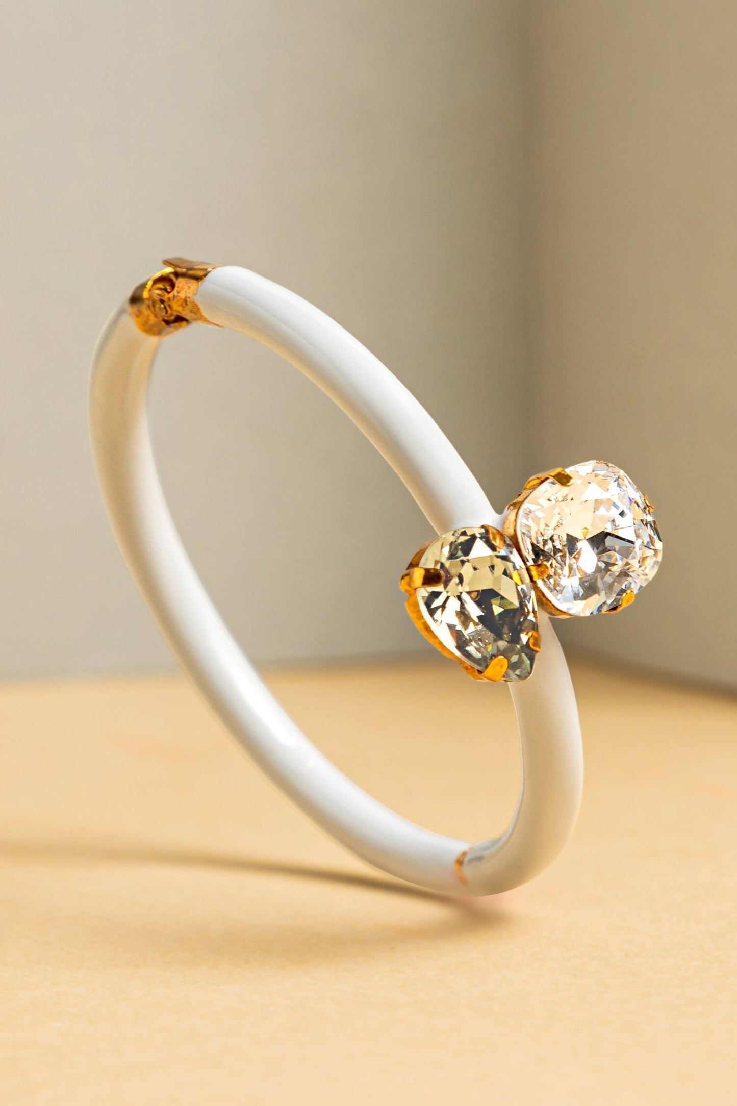 White Stone Embellished Adjustable Bracelet