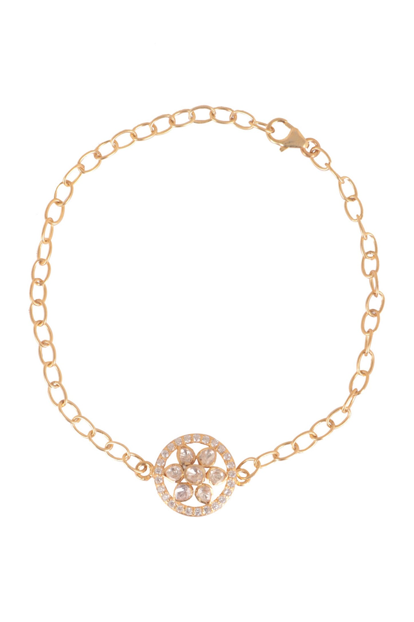 Moissanite Polki Embellished Bracelet