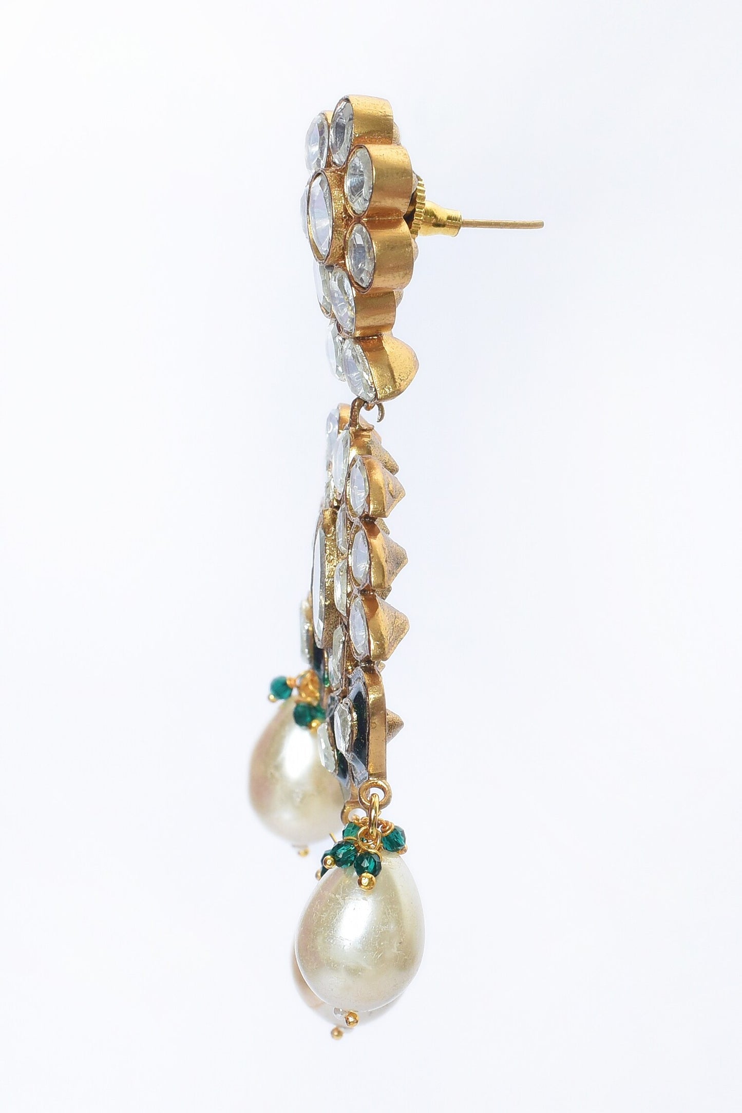 Kundan & Pearl Embellished Earrings