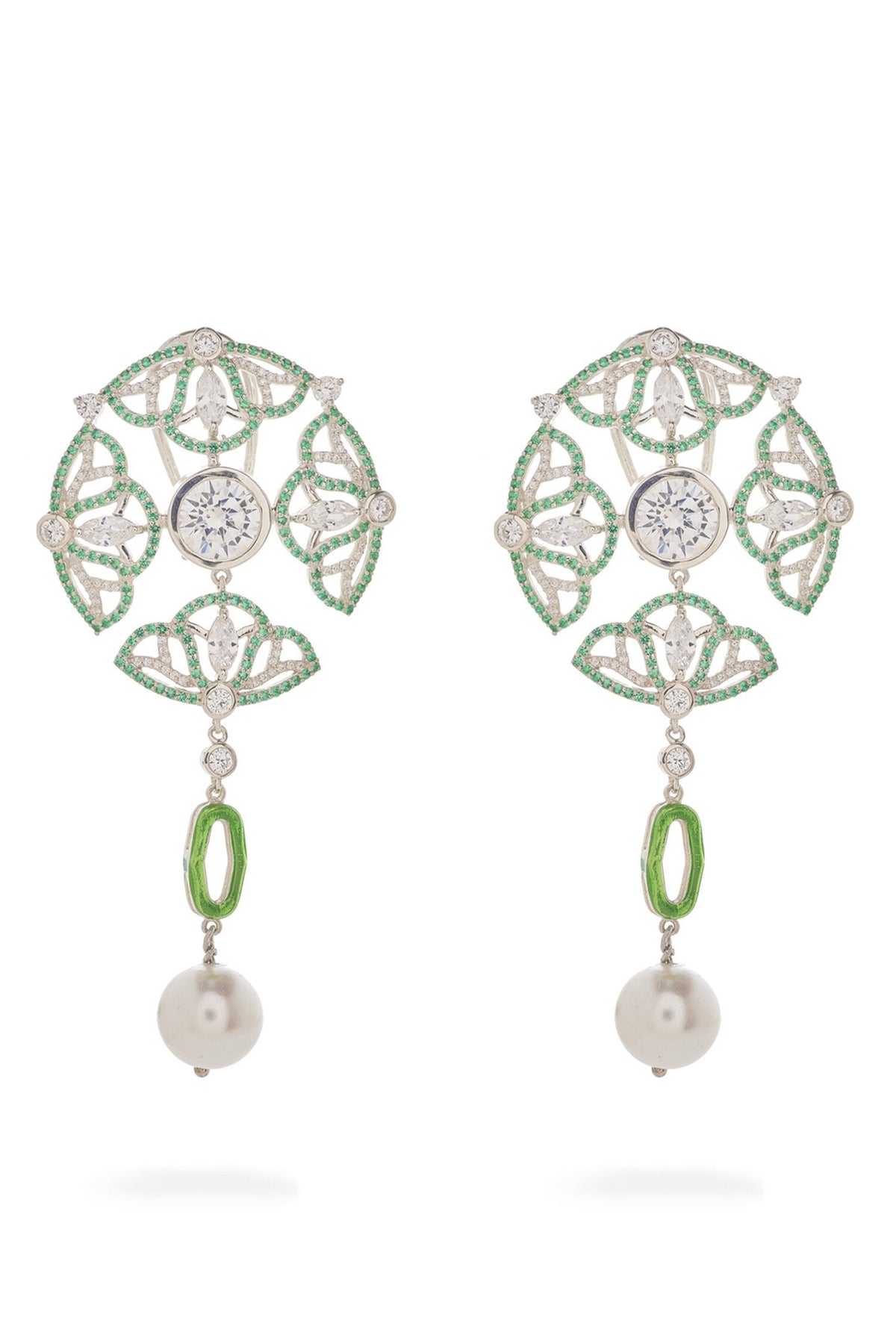 Semi Precious Gemstone Embellished Earrings