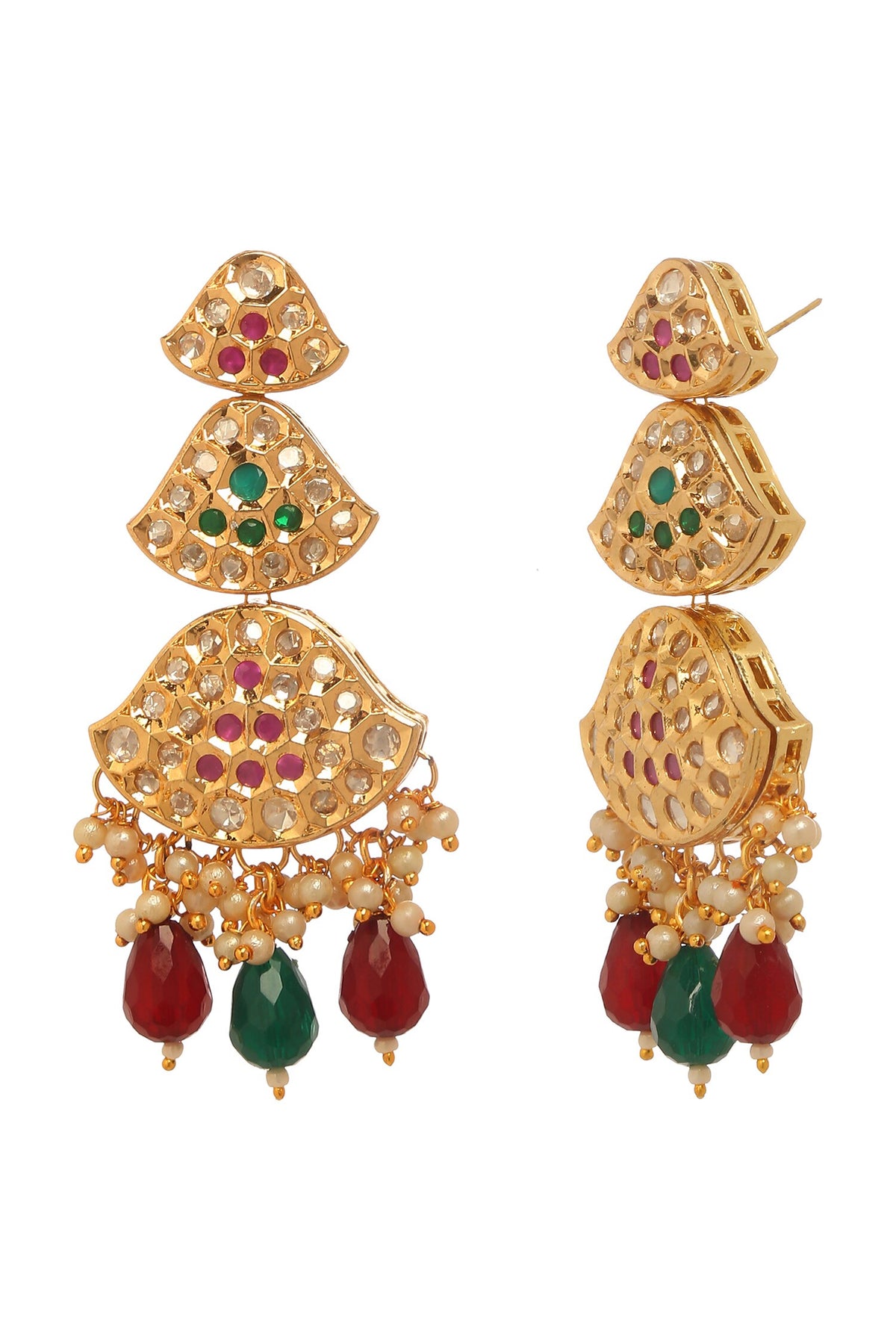 Kundan & Stone Embellished Earrings