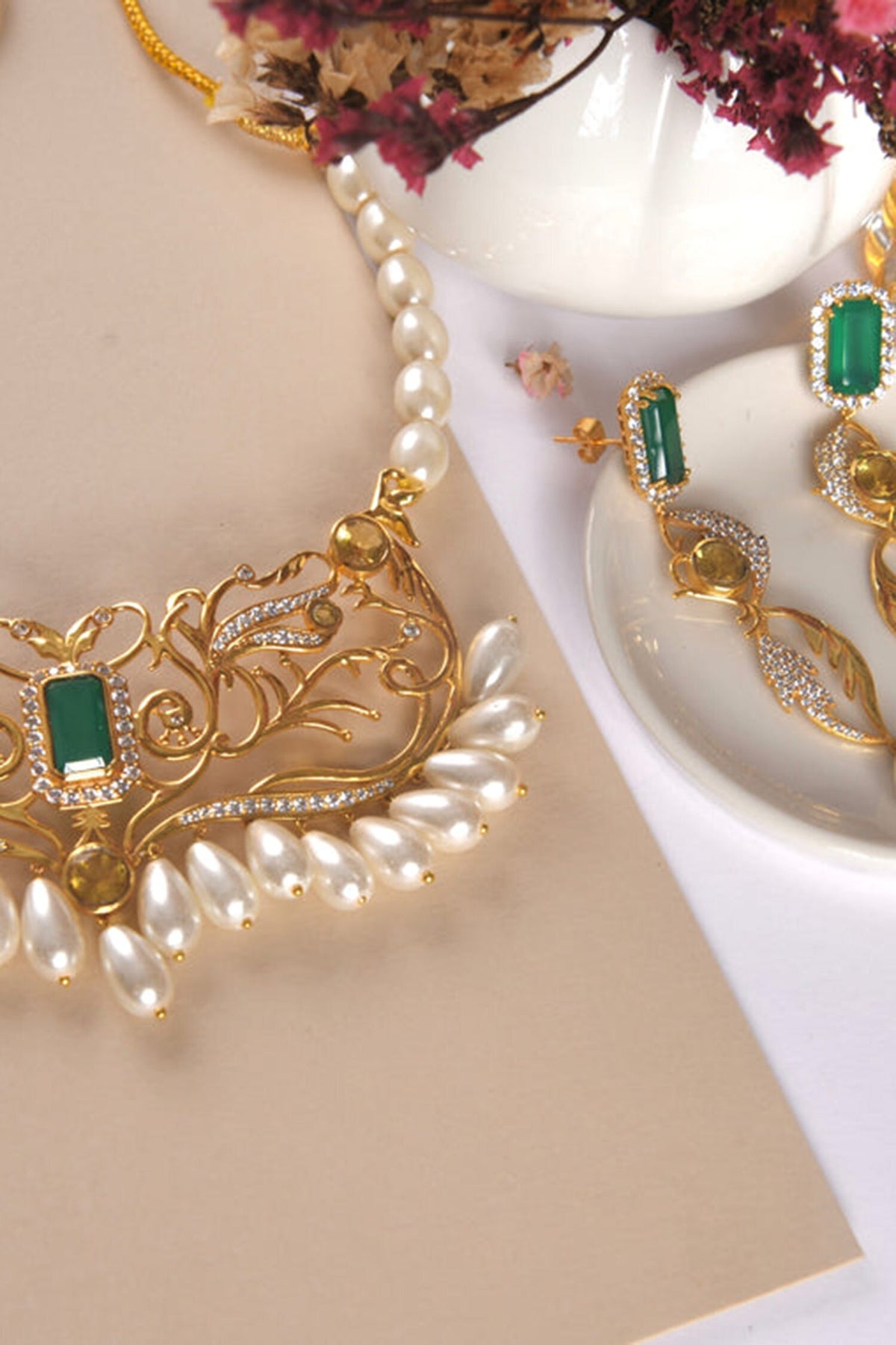 Embellished Royal Rendition Necklace Set