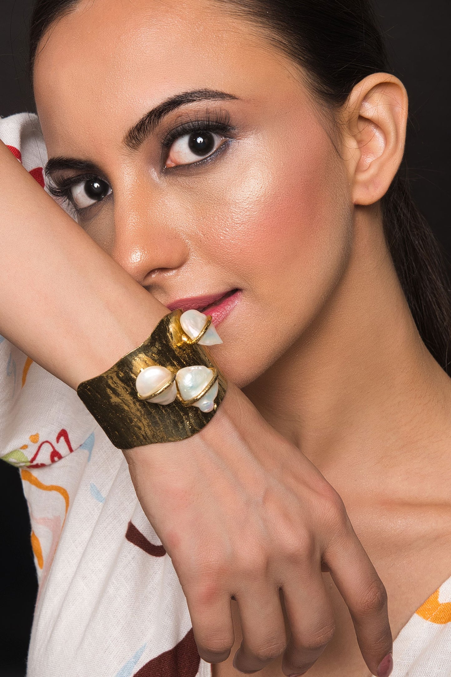Daania Pearl Embellished Bracelet