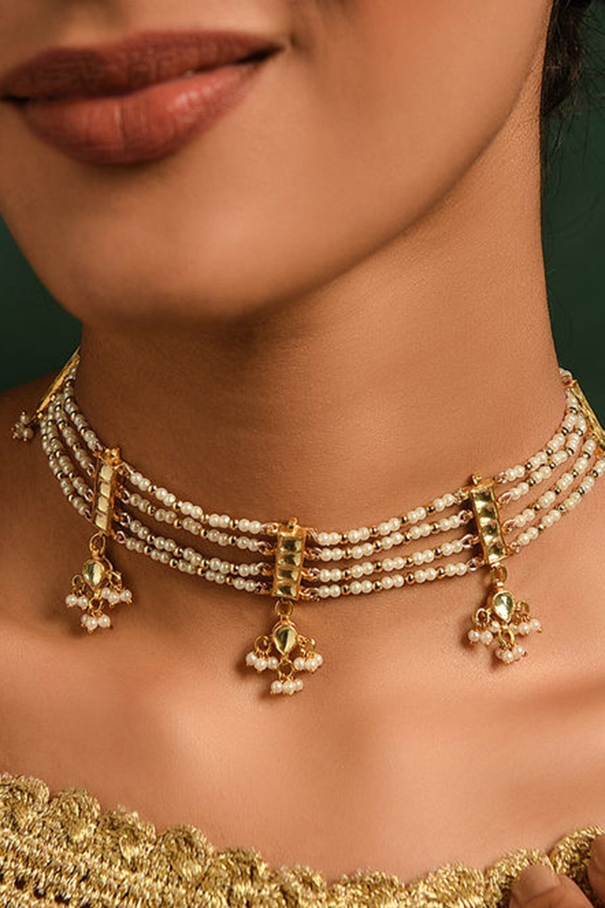 Kundan Embellished Layered Choker