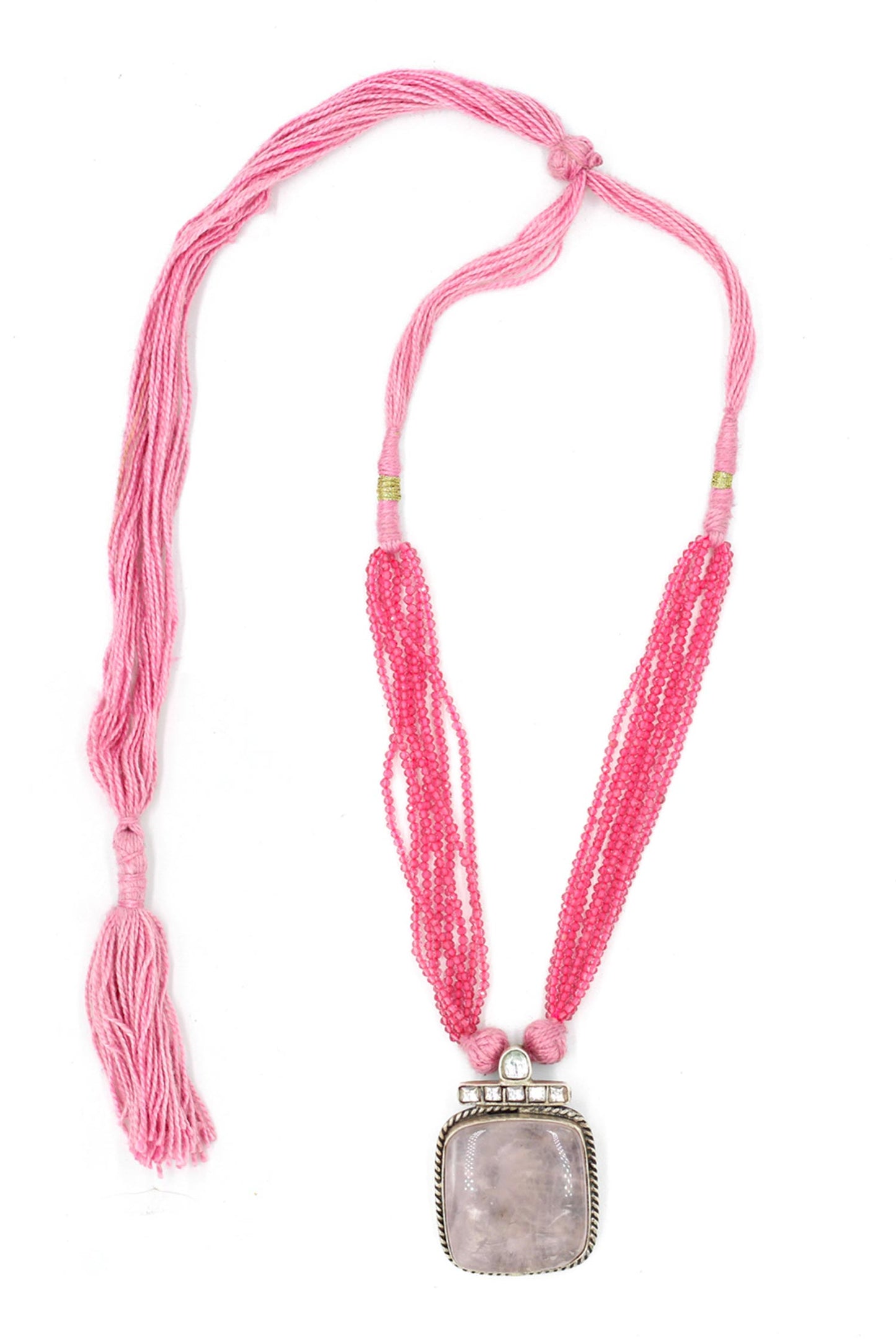 Quartz Stone Encrusted Necklace