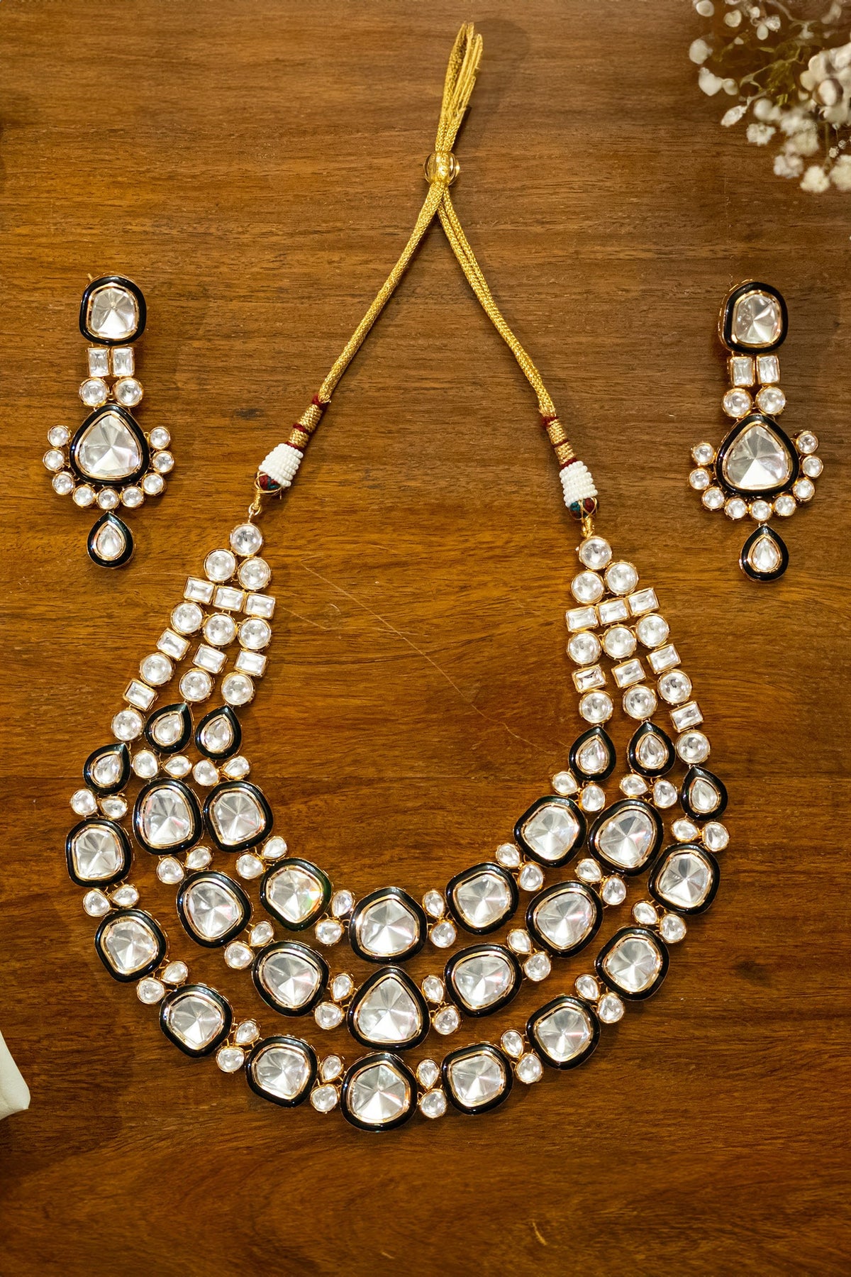 Hand Embellished Three-Layered Necklace Set
