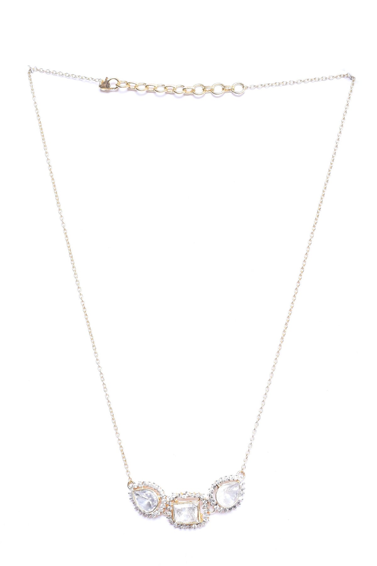 Moissanite Polki Pendant Necklace