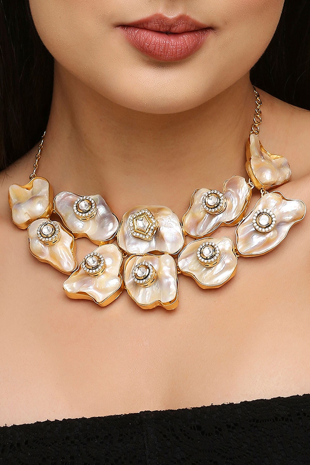 Abstract Fresh Water Pearl Necklace