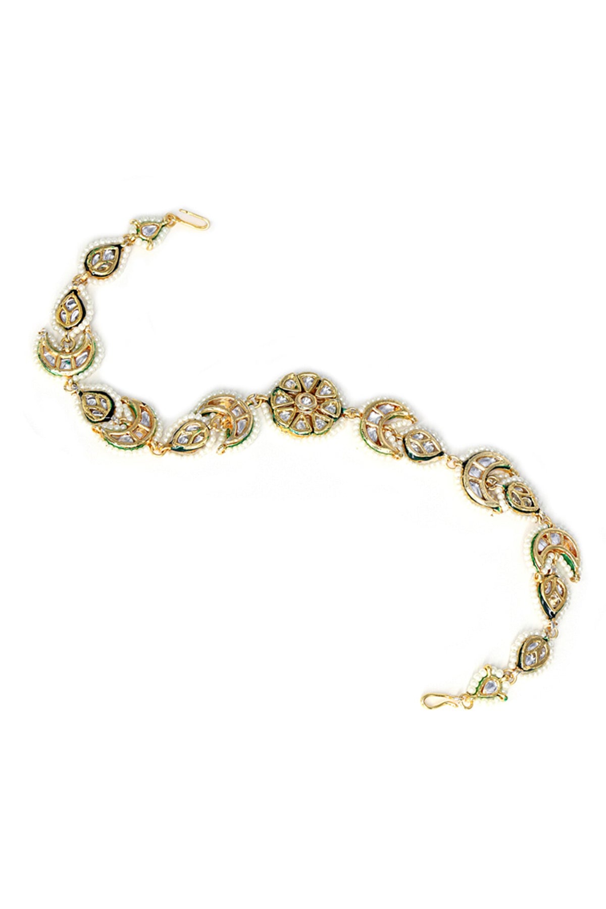 Floral Cut Work Embellished Mathapatti