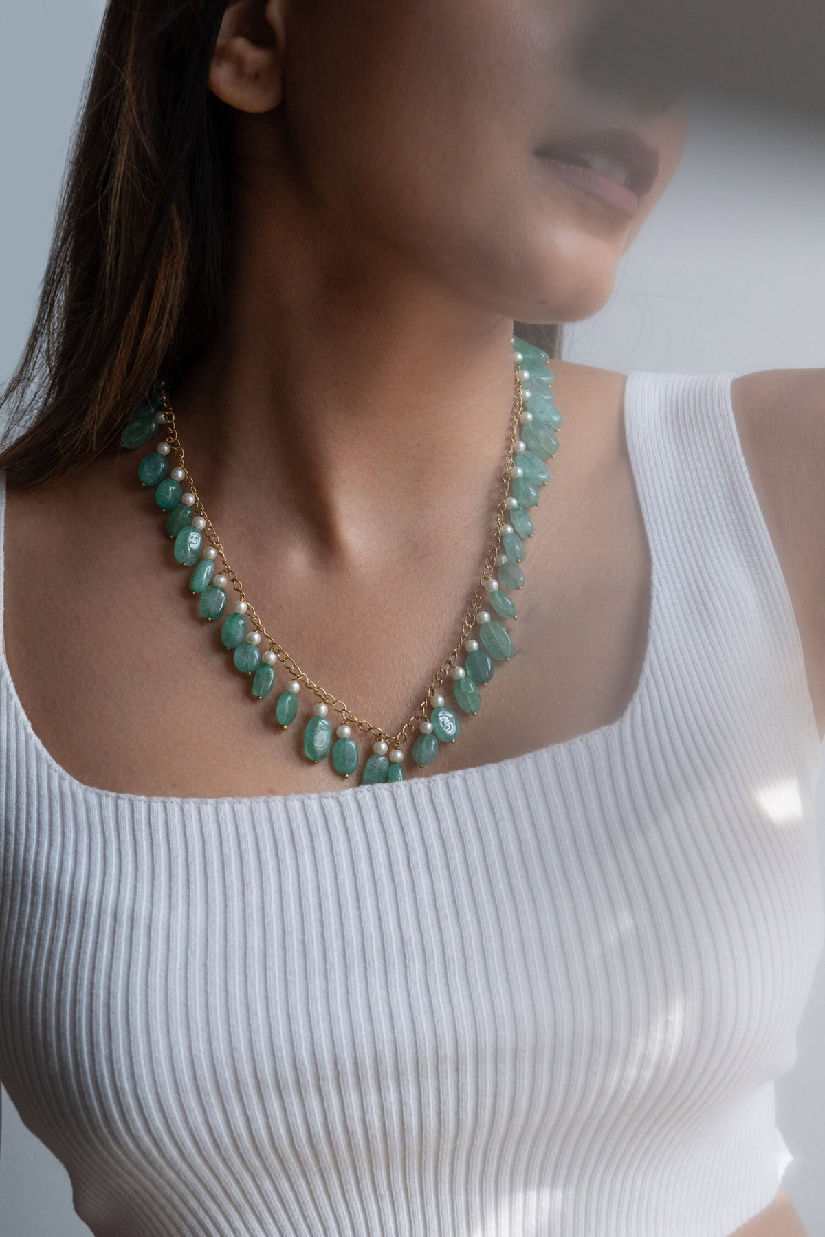 Agate Stones Embellished Necklace
