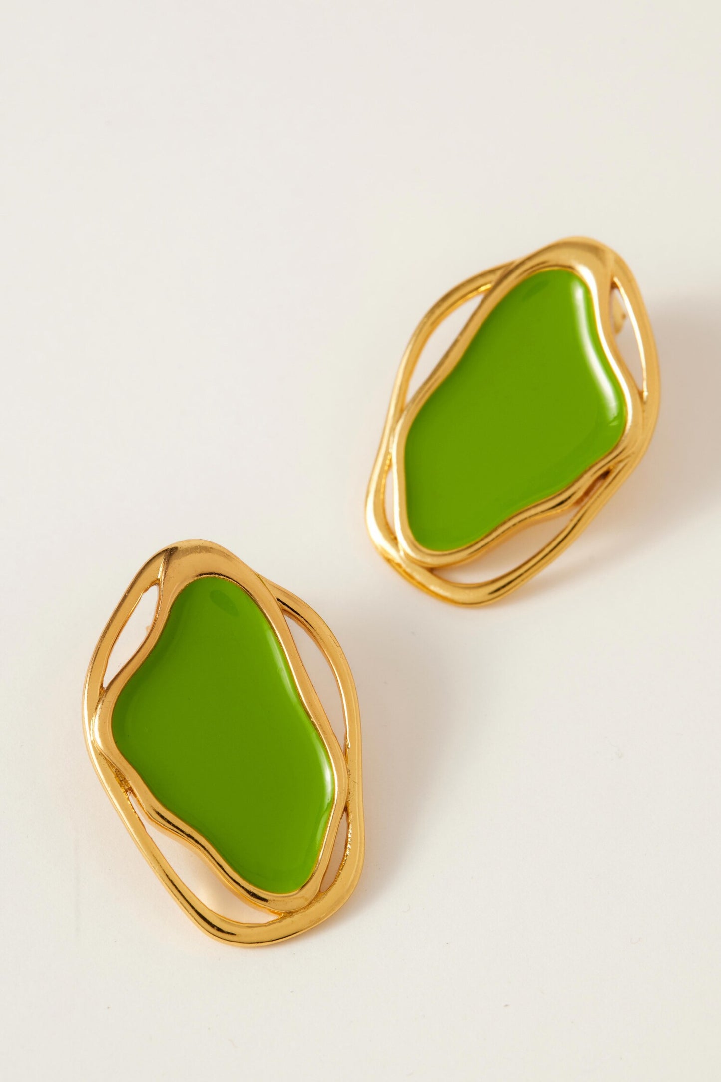 Cancun Enameled Abstract Earrings