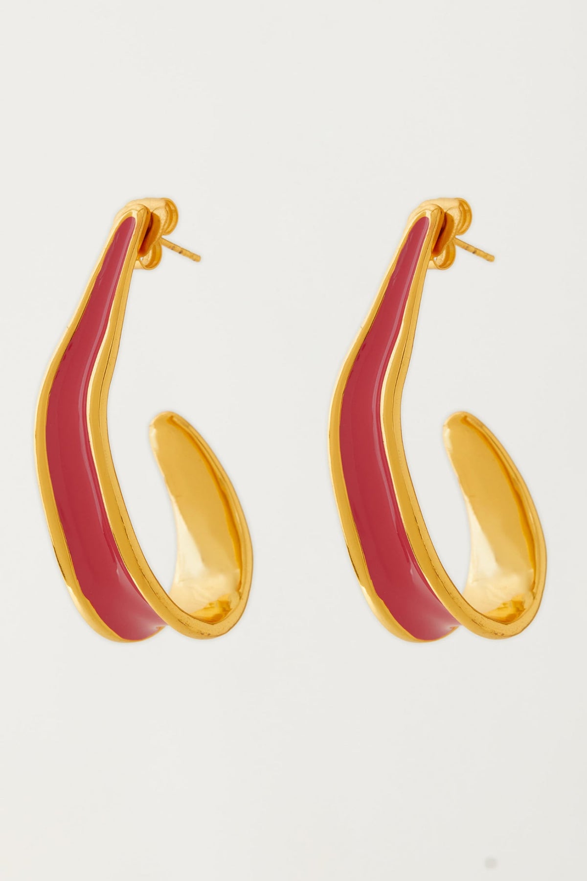 Andaman Geometric Crumpled Enamelled Earrings