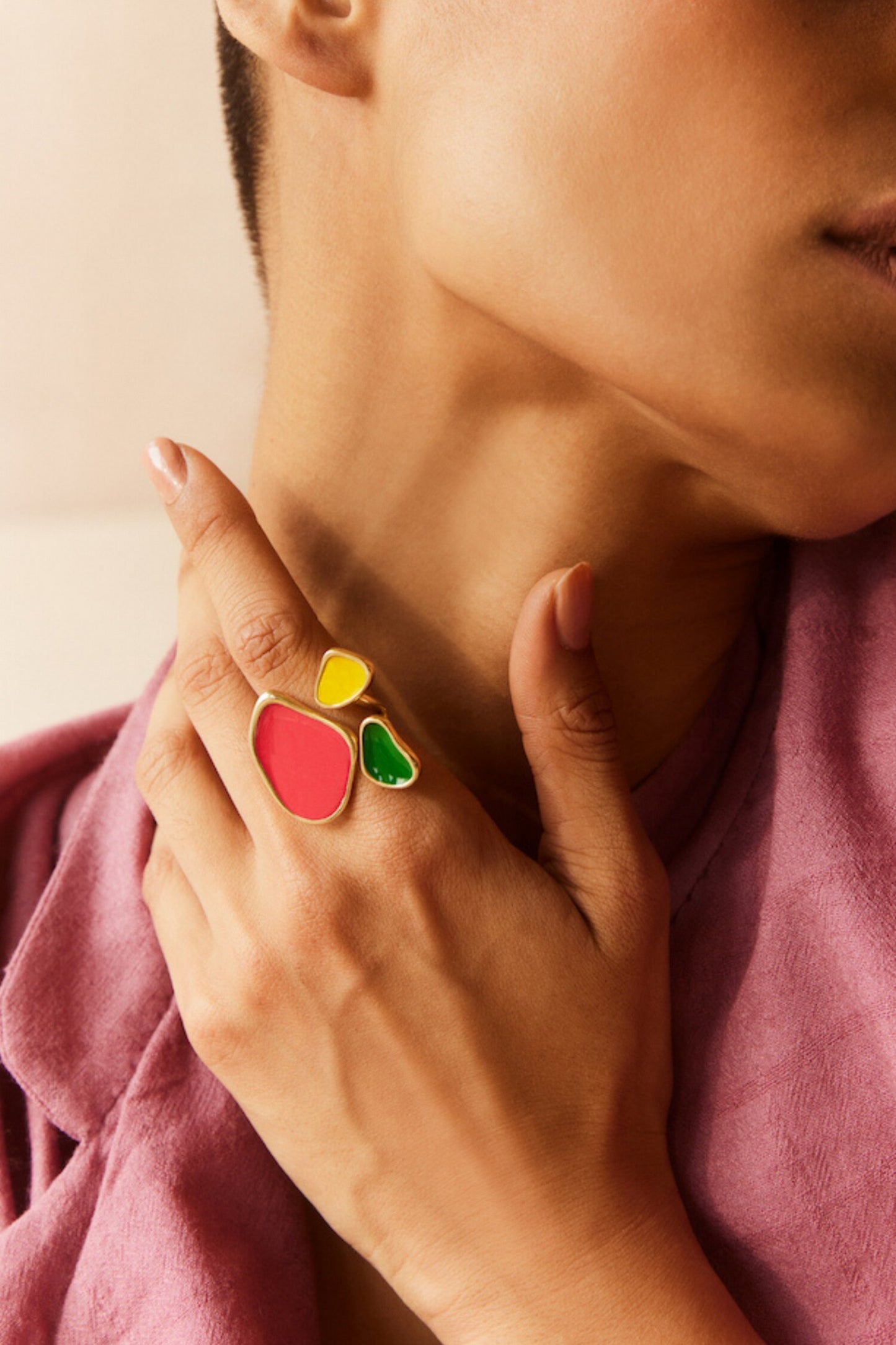 Byron Bay Enameled Open Ring