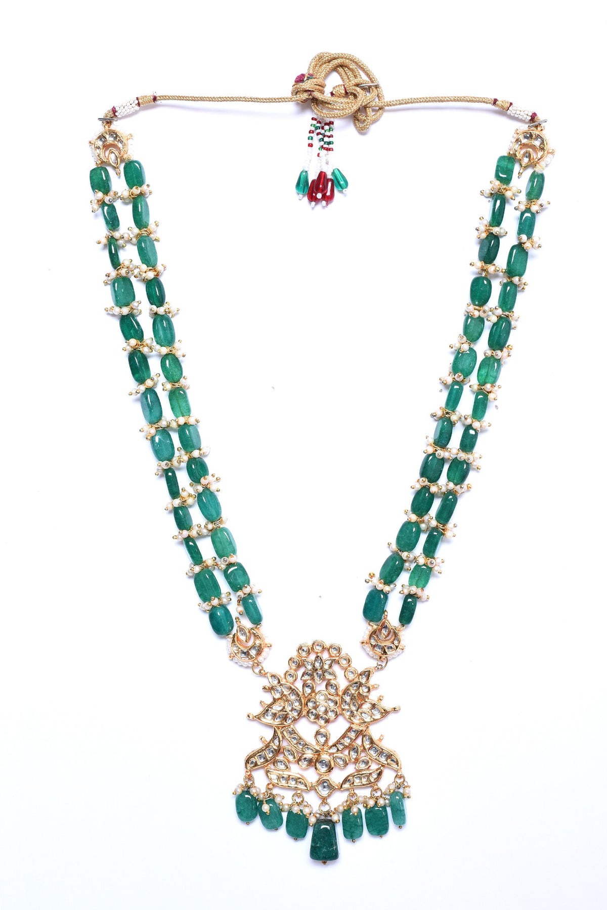 Kundan Embellished Peacock Pendant Necklace