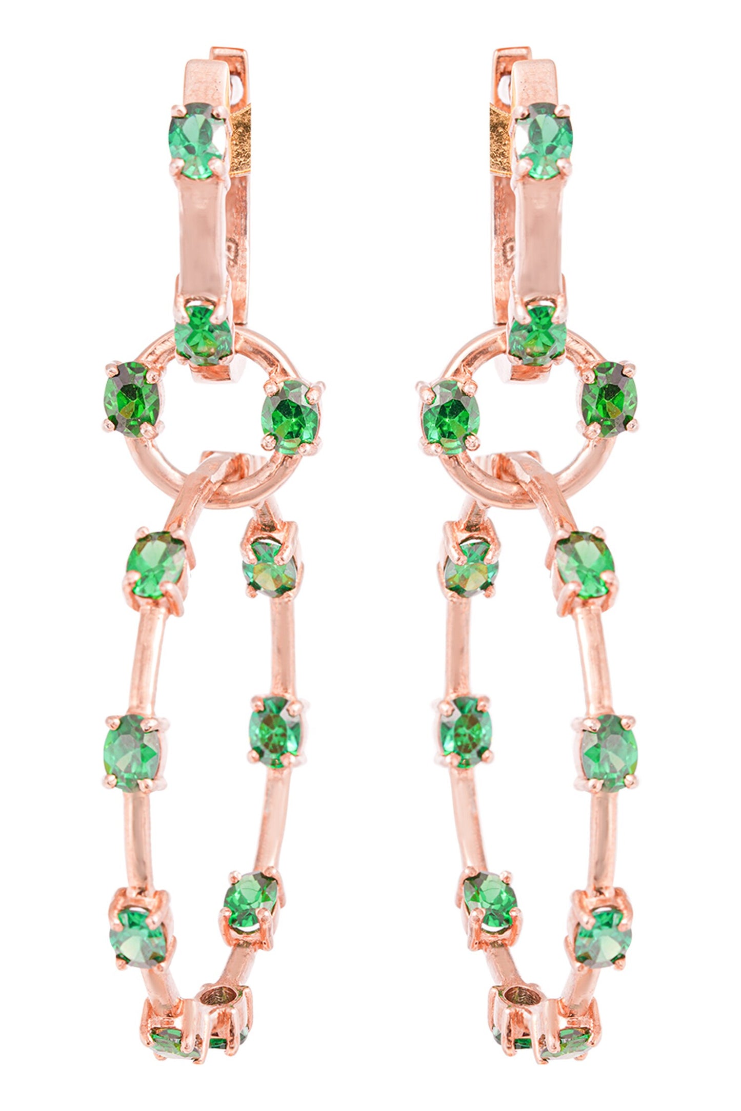 Layered Embellished Hoop Earrings