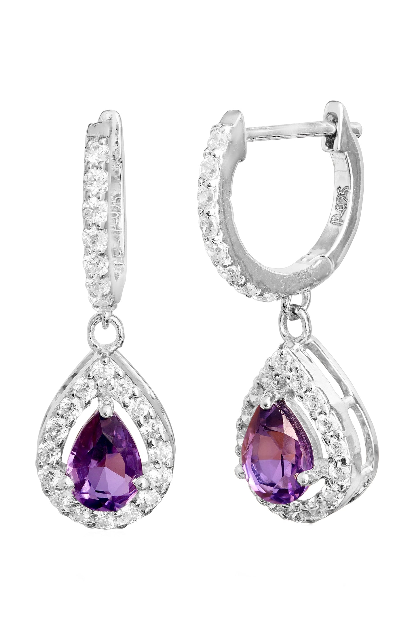Gemstone Encrusted Drop Earrings